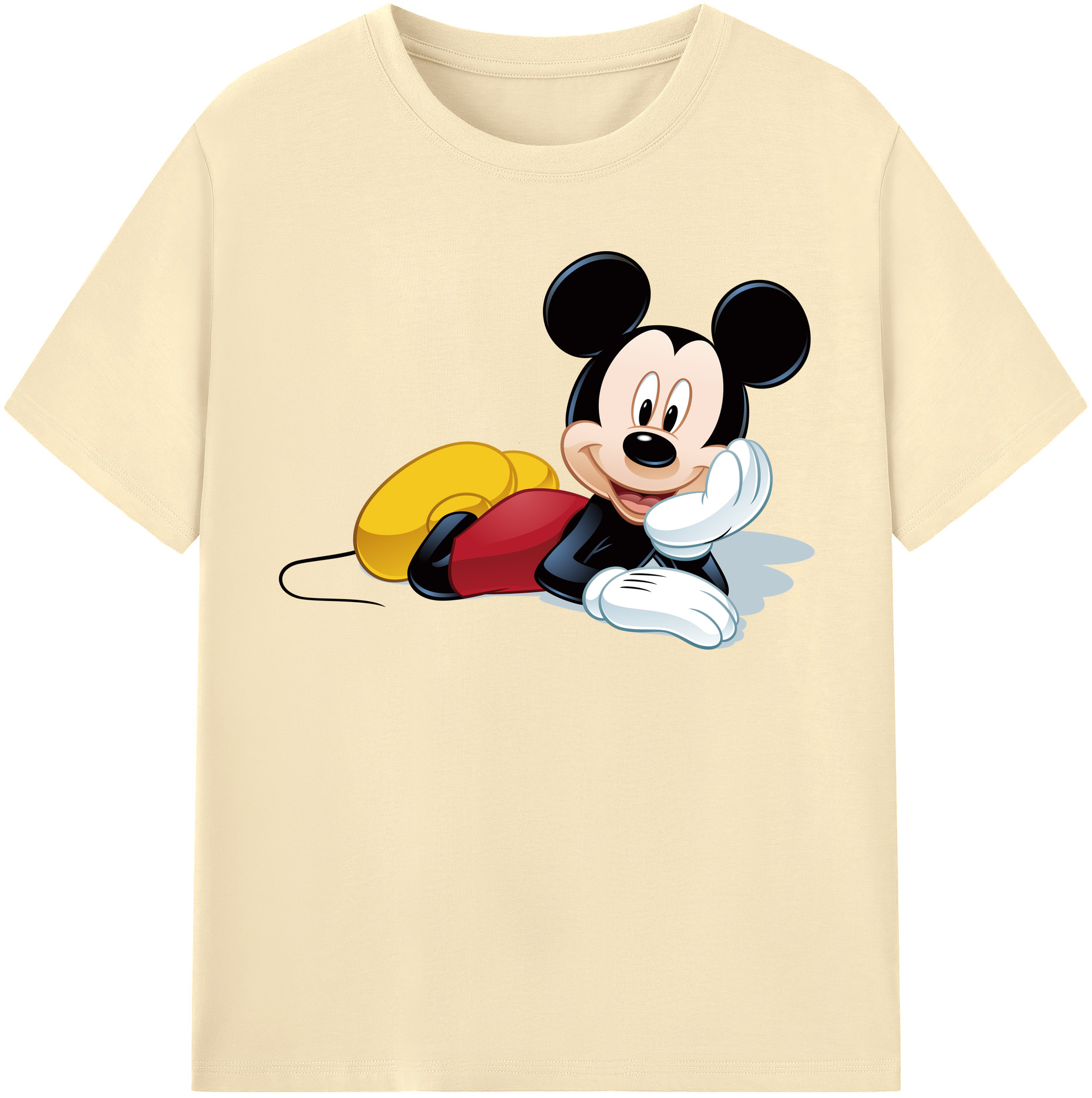 （画像用） ミッキーマウス Mickey Mouse 綿100％半袖Tシャツ（フロントプリント）