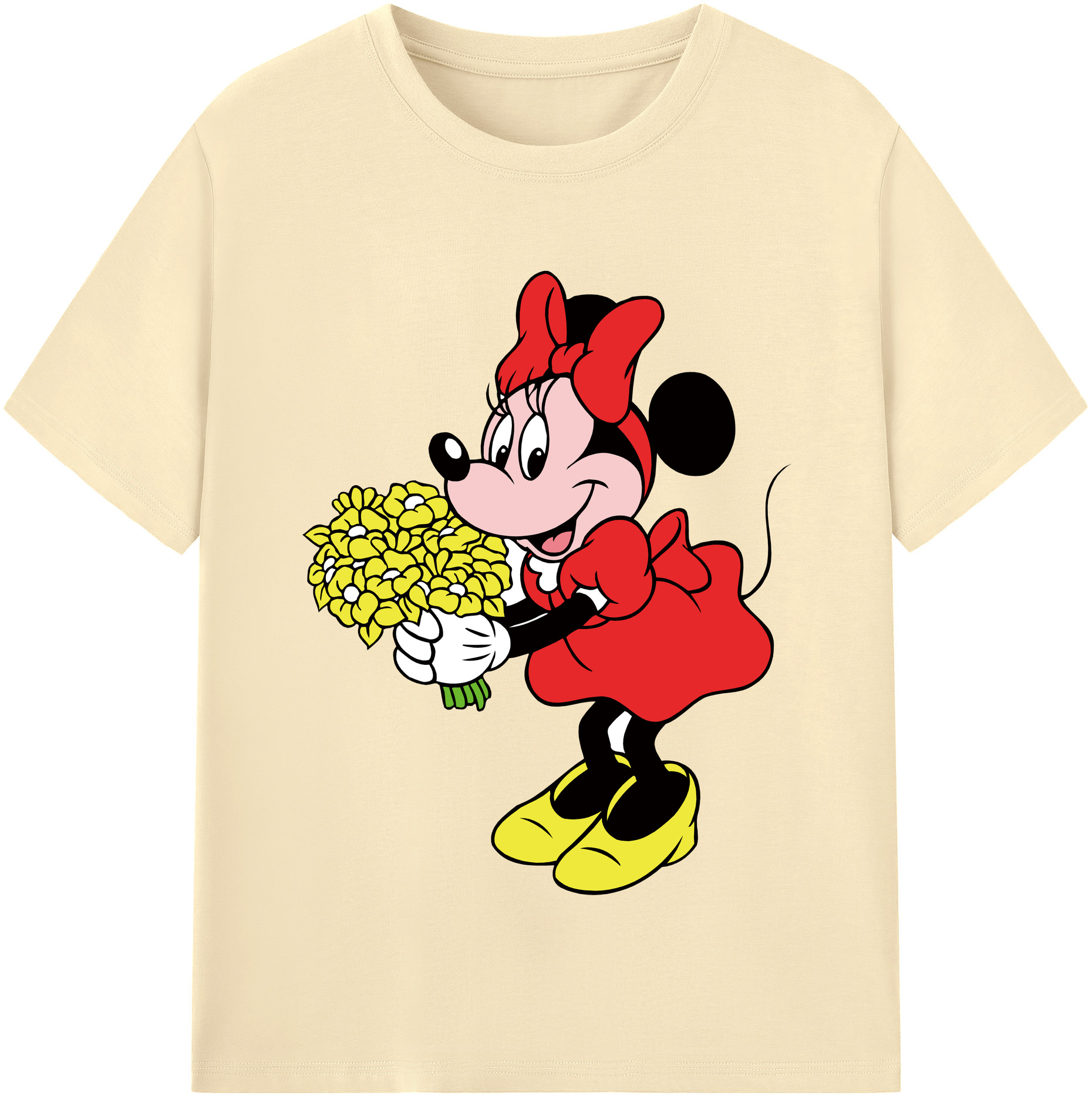 （画像用） ミッキーマウス Mickey Mouse 綿100％半袖Tシャツ（フロントプリント）