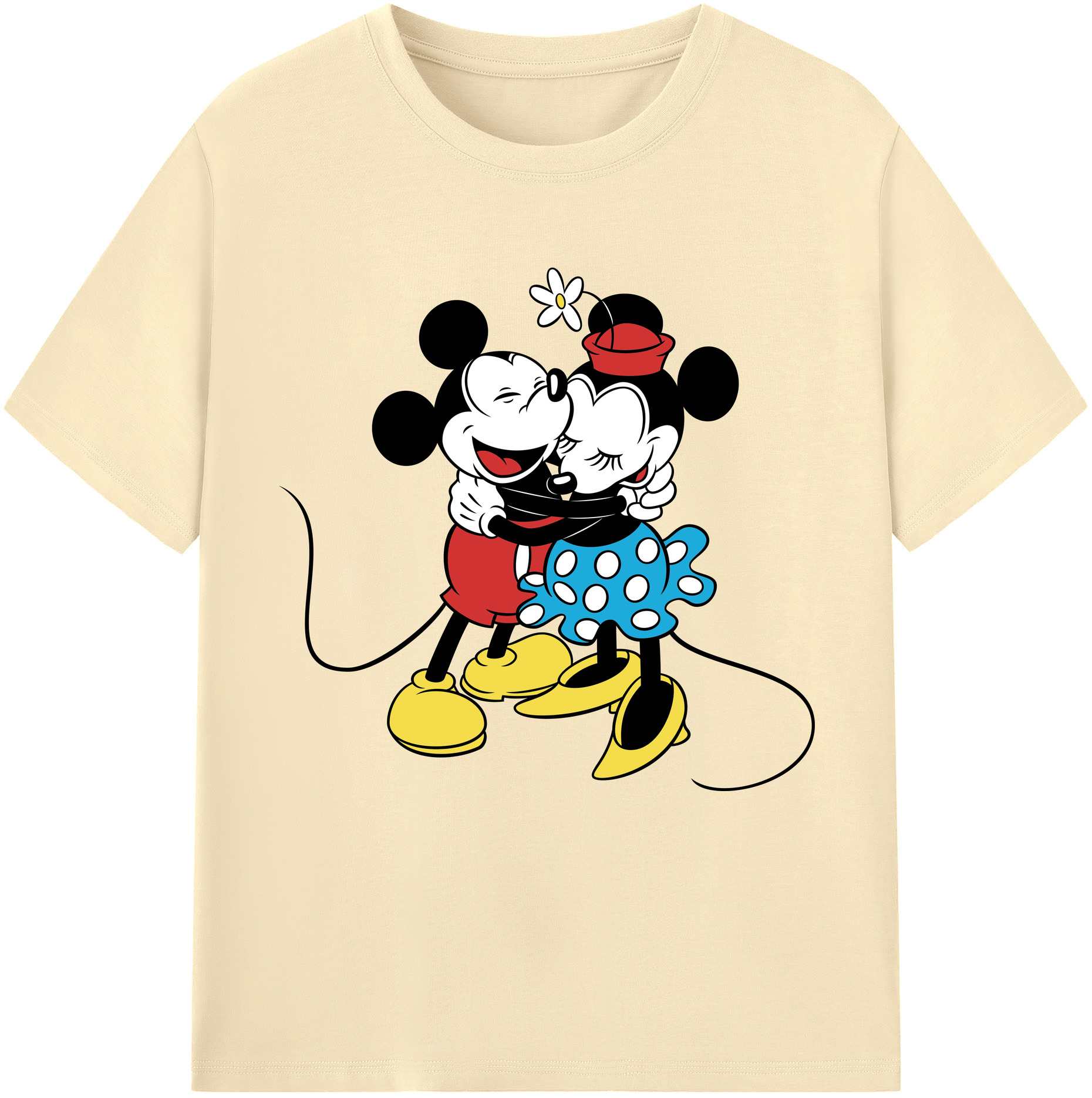 （画像用） ミッキーマウス Mickey Mouse 綿100％半袖Tシャツ（フロントプリント）