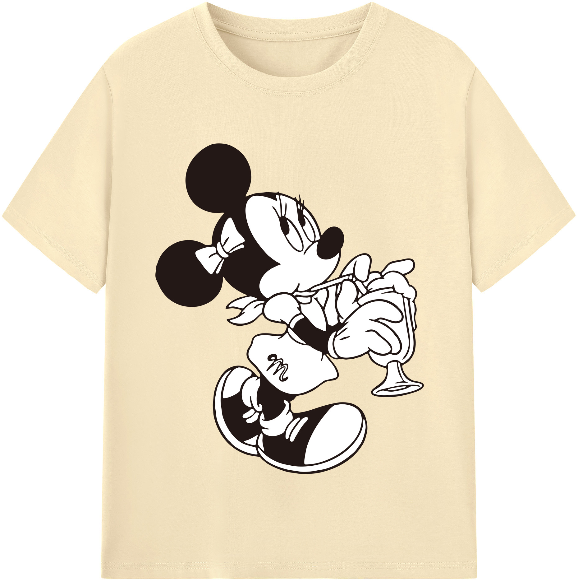 （画像用） ミッキーマウス Mickey Mouse 綿100％半袖Tシャツ（フロントプリント）
