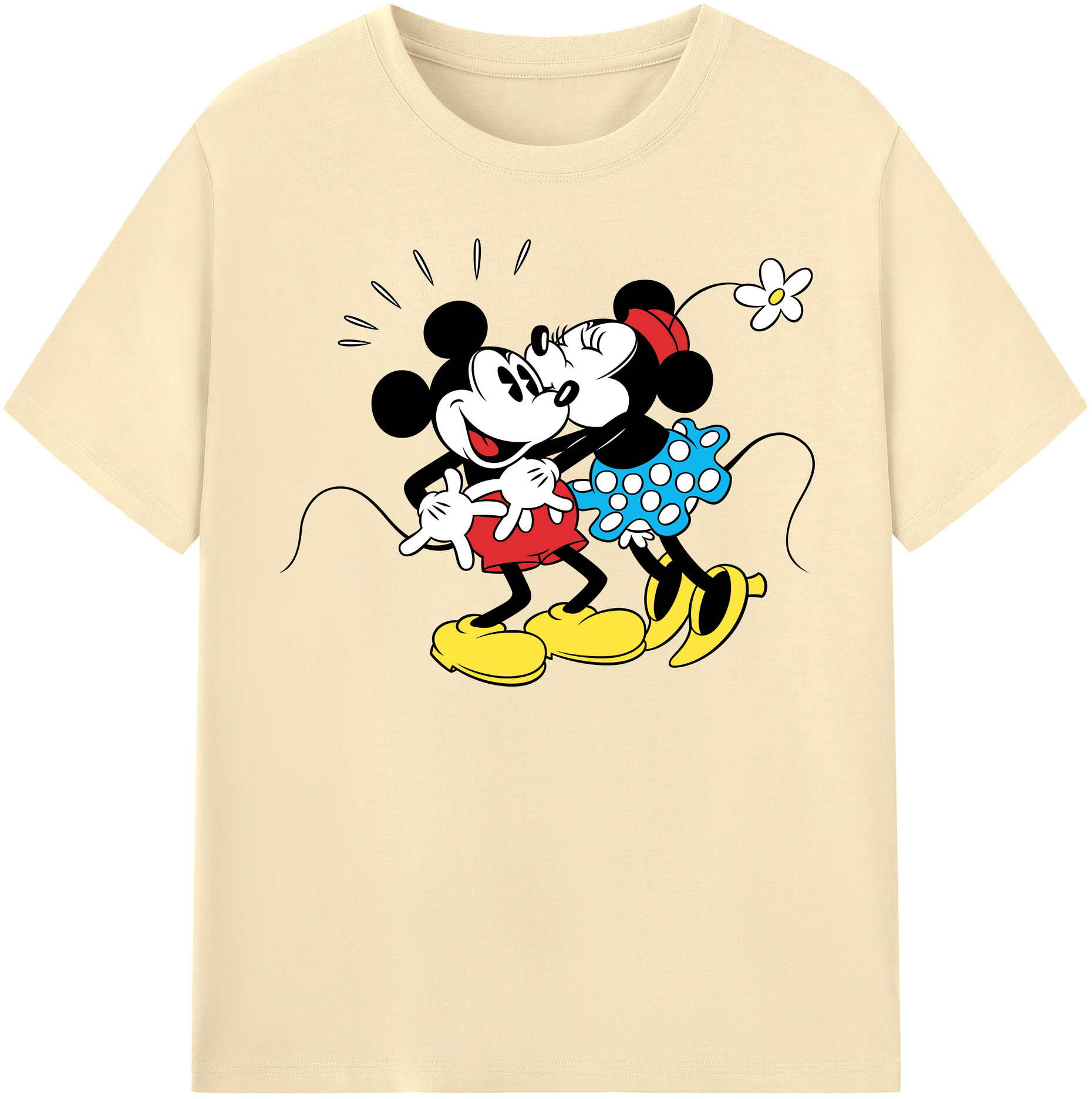 （画像用） ミッキーマウス Mickey Mouse 綿100％半袖Tシャツ（フロントプリント）