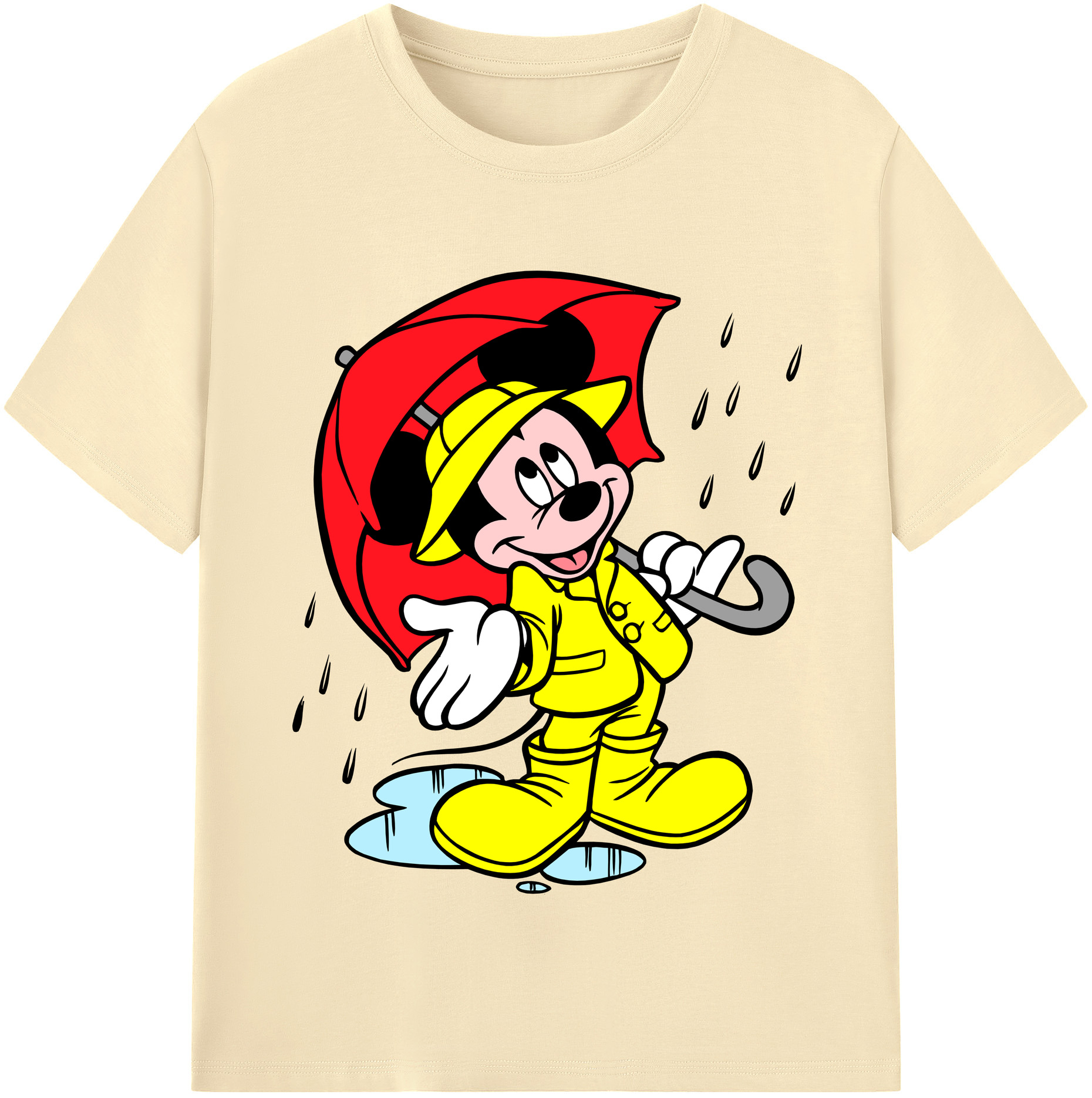 （画像用） ミッキーマウス Mickey Mouse 綿100％半袖Tシャツ（フロントプリント）