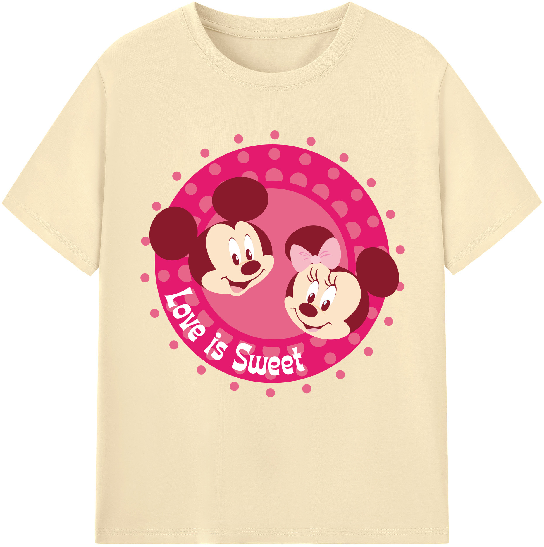 （画像用） ミッキーマウス Mickey Mouse 綿100％半袖Tシャツ（フロントプリント）