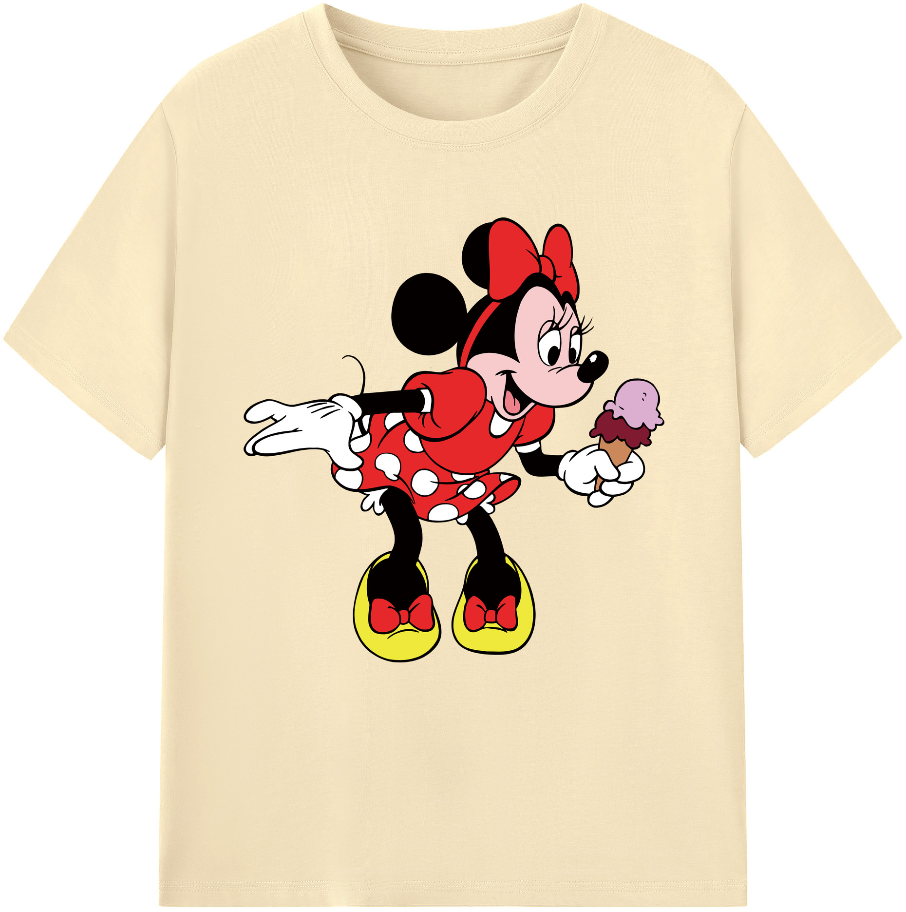 （画像用） ミッキーマウス Mickey Mouse 綿100％半袖Tシャツ（フロントプリント）