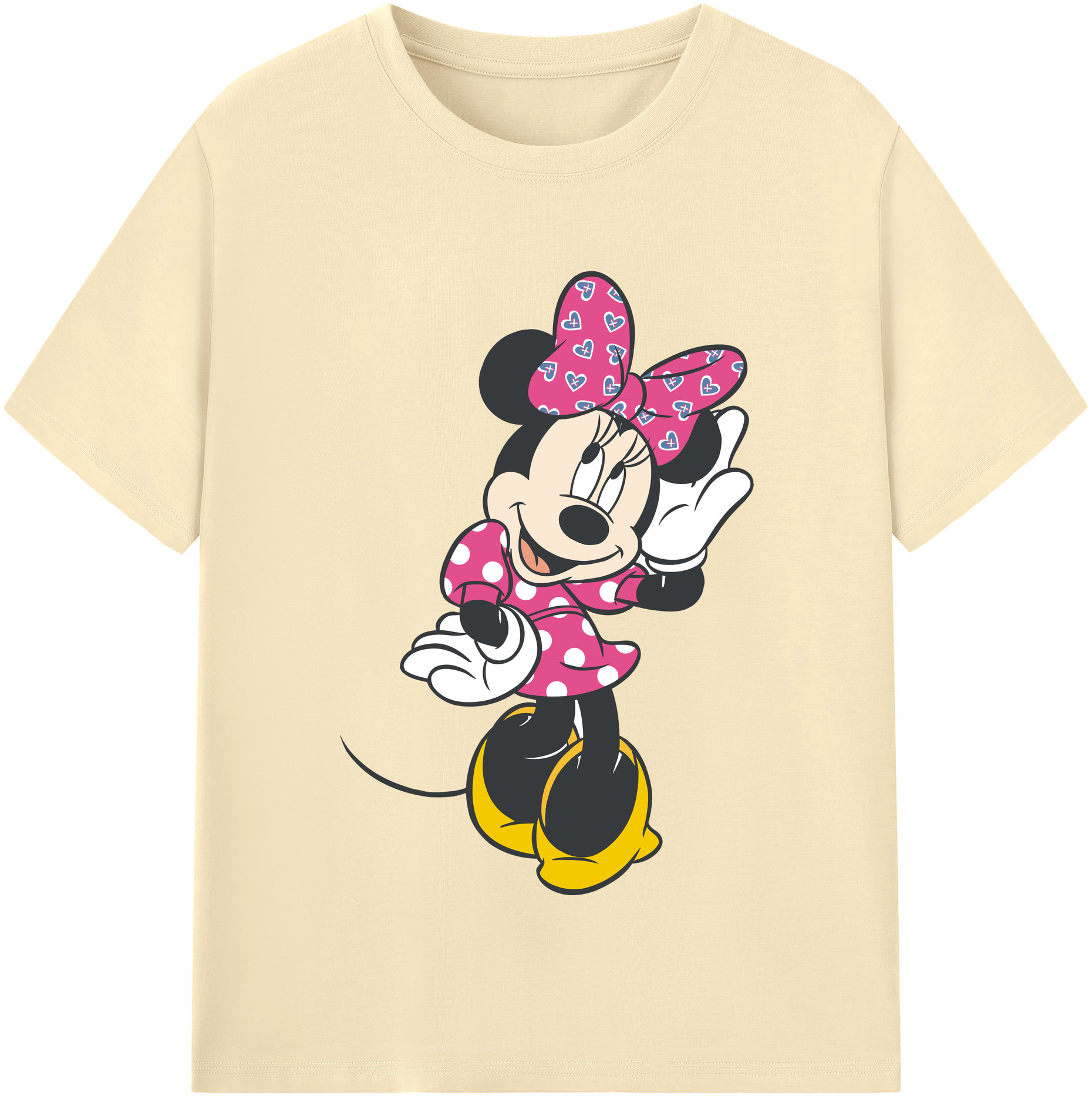（画像用） ミッキーマウス Mickey Mouse 綿100％半袖Tシャツ（フロントプリント）