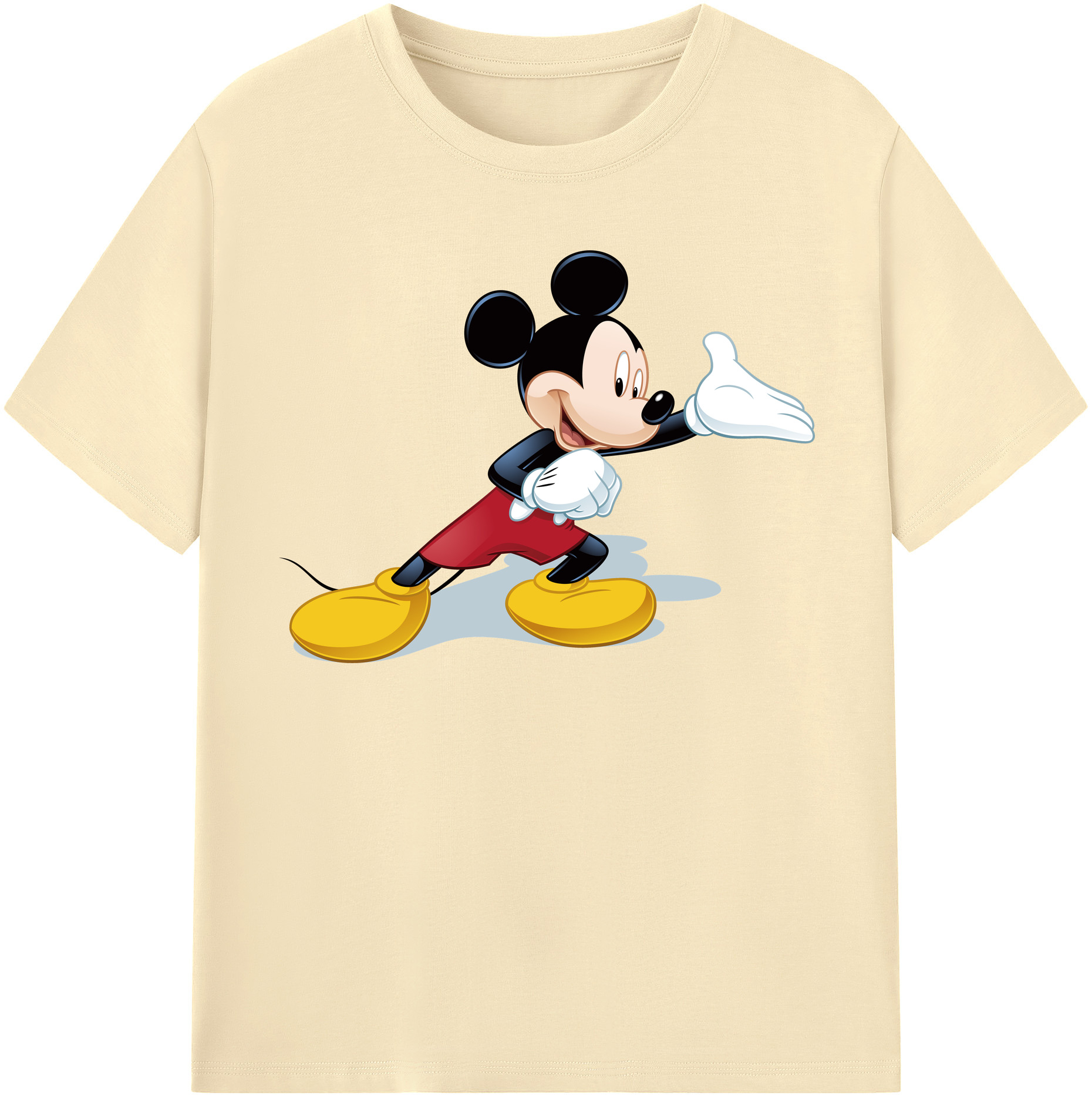（画像用） ミッキーマウス Mickey Mouse 綿100％半袖Tシャツ（フロントプリント）