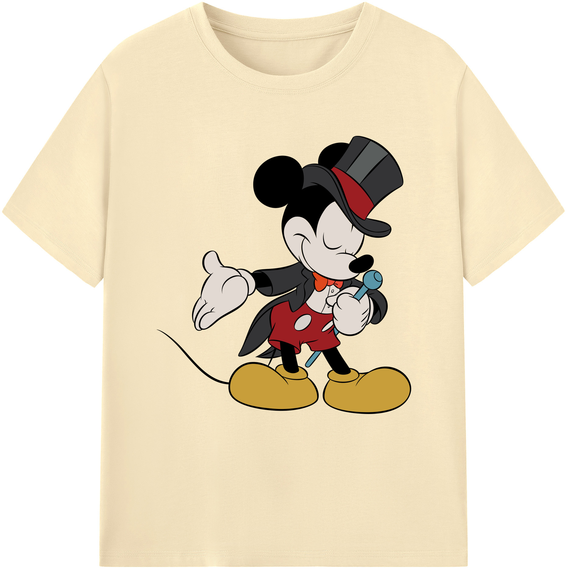 （画像用） ミッキーマウス Mickey Mouse 綿100％半袖Tシャツ（フロントプリント）
