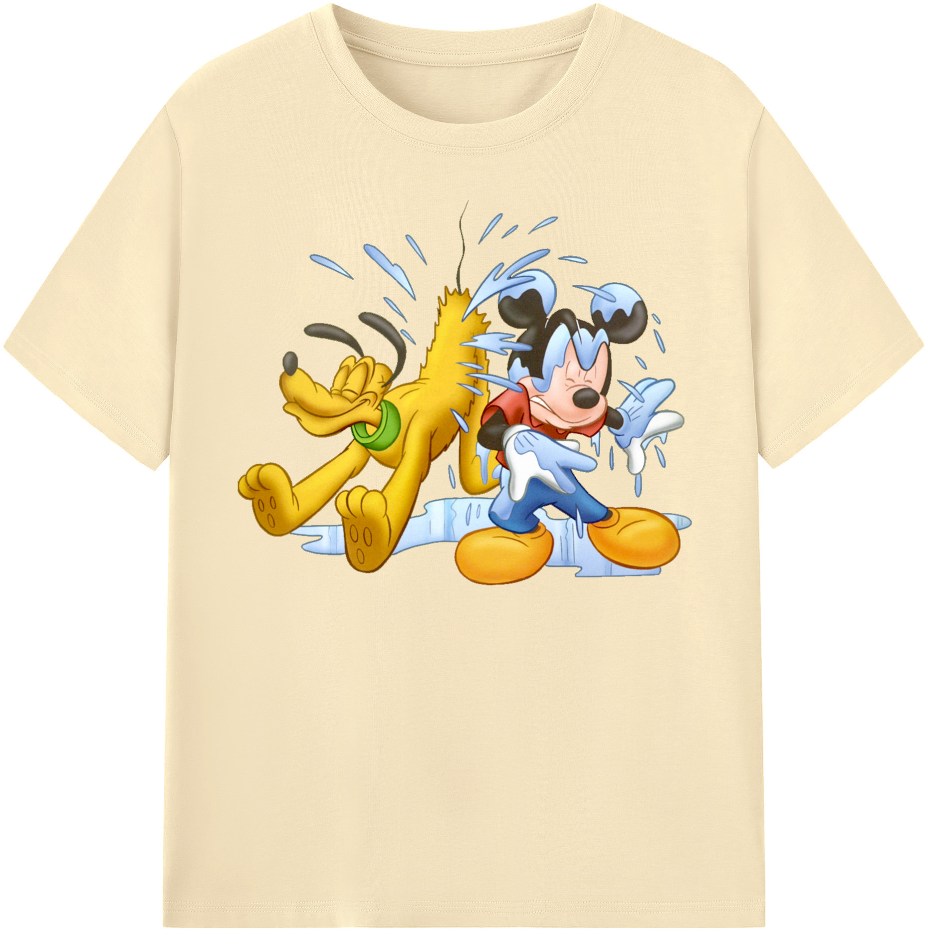 （画像用） ミッキーマウス Mickey Mouse 綿100％半袖Tシャツ（フロントプリント）