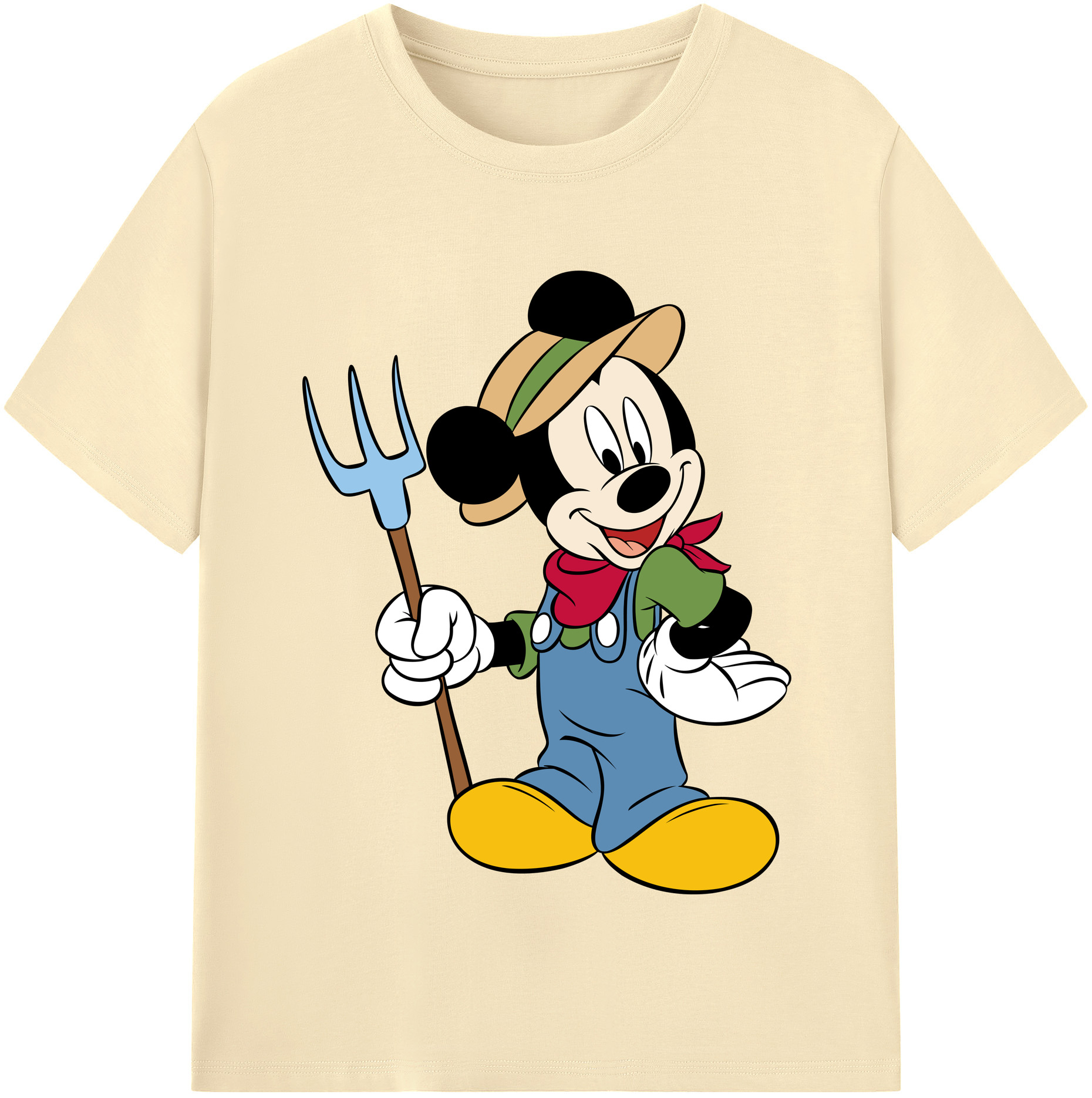 （画像用） ミッキーマウス Mickey Mouse 綿100％半袖Tシャツ（フロントプリント）