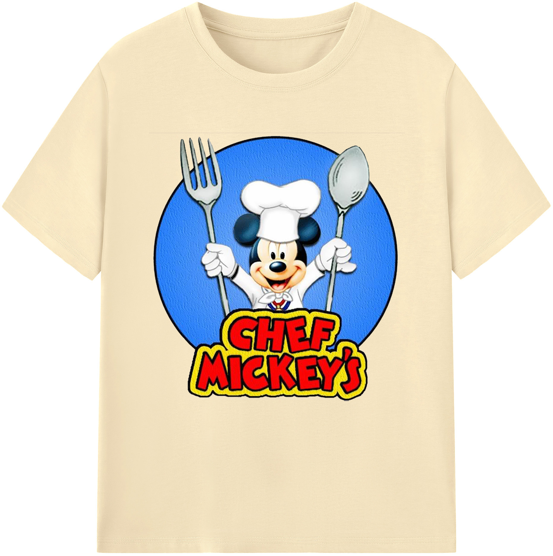 （画像用） ミッキーマウス Mickey Mouse 綿100％半袖Tシャツ（フロントプリント）