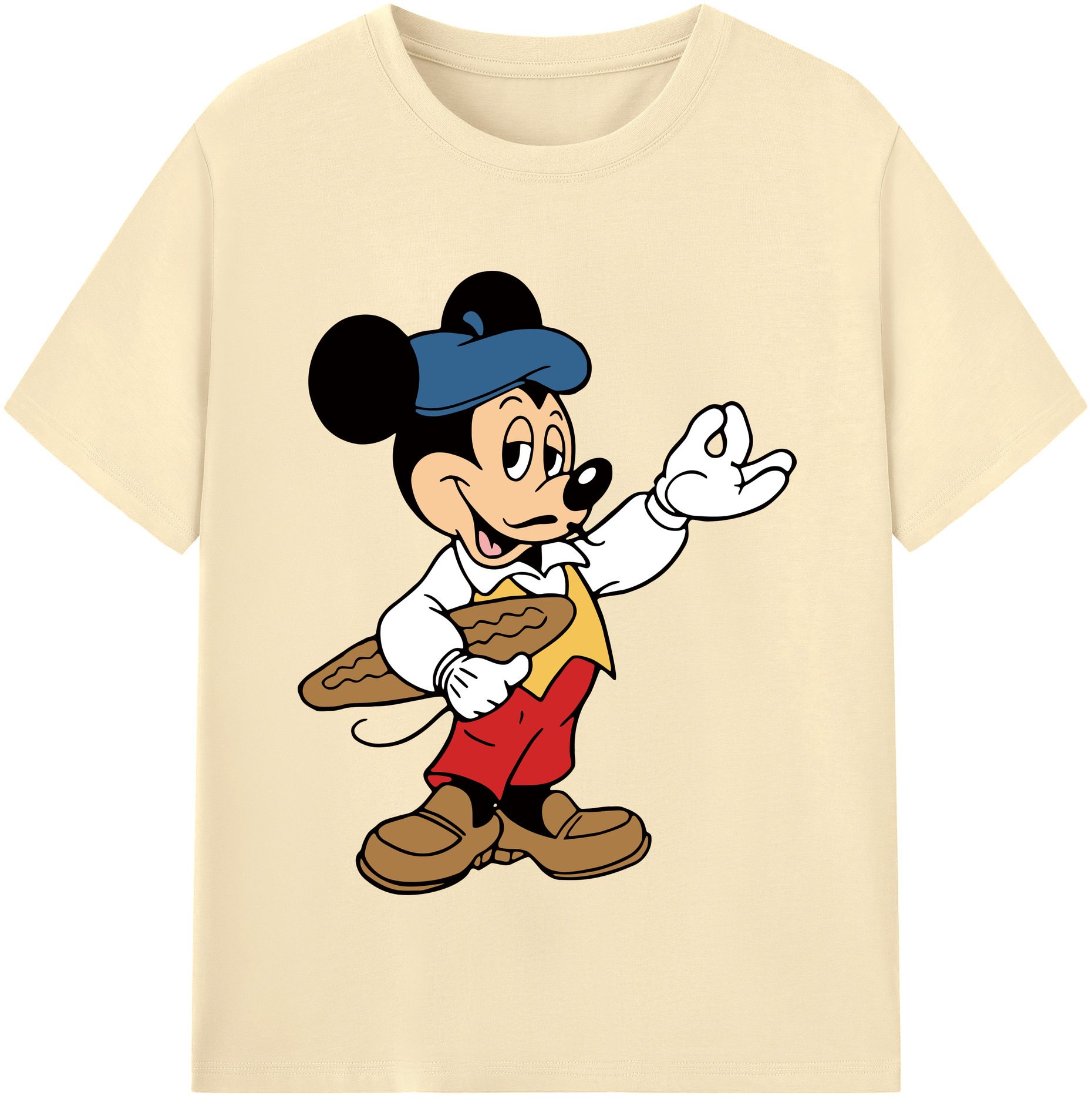 （画像用） ミッキーマウス Mickey Mouse 綿100％半袖Tシャツ（フロントプリント）