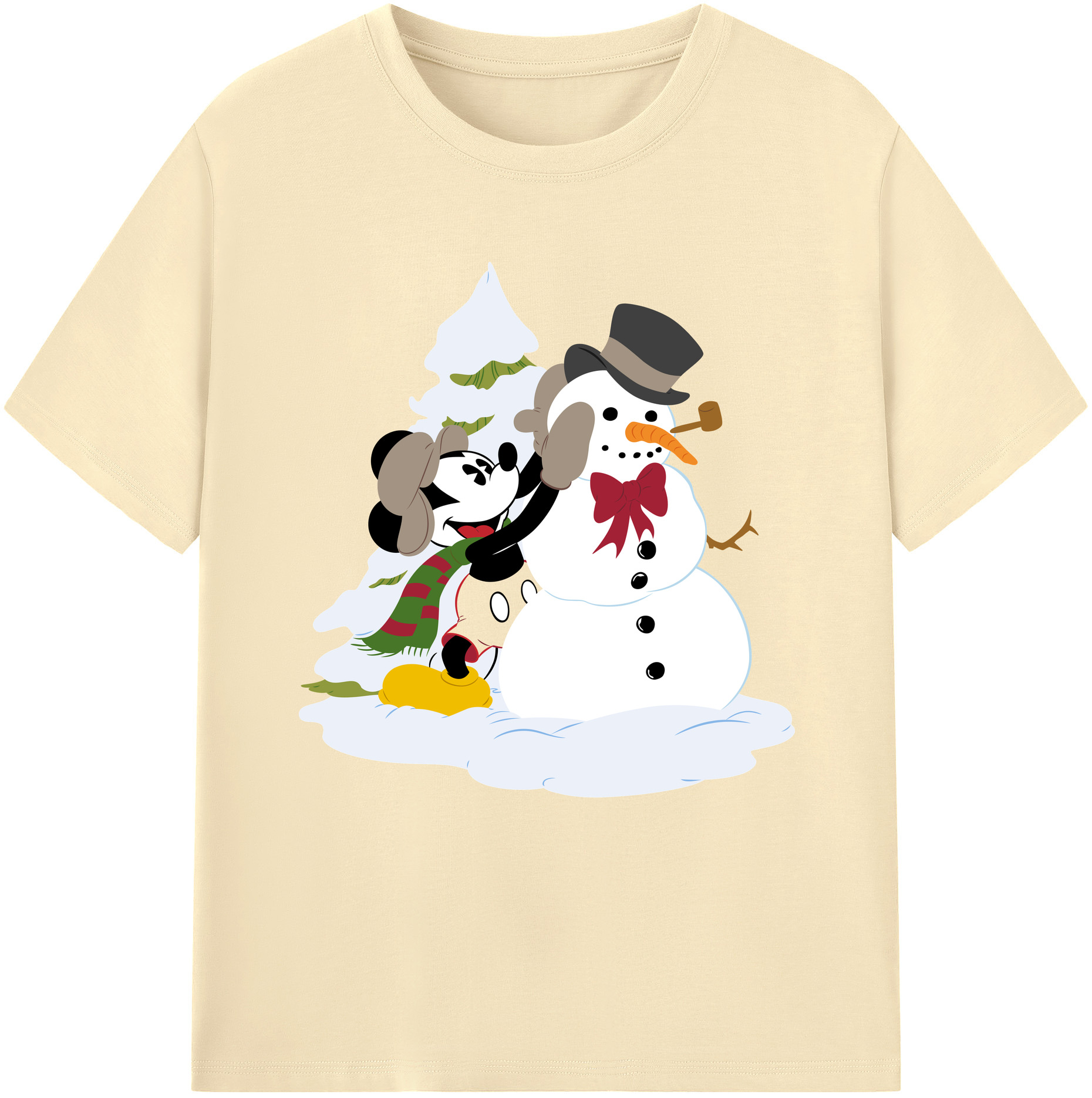 （画像用） ミッキーマウス Mickey Mouse 綿100％半袖Tシャツ（フロントプリント）
