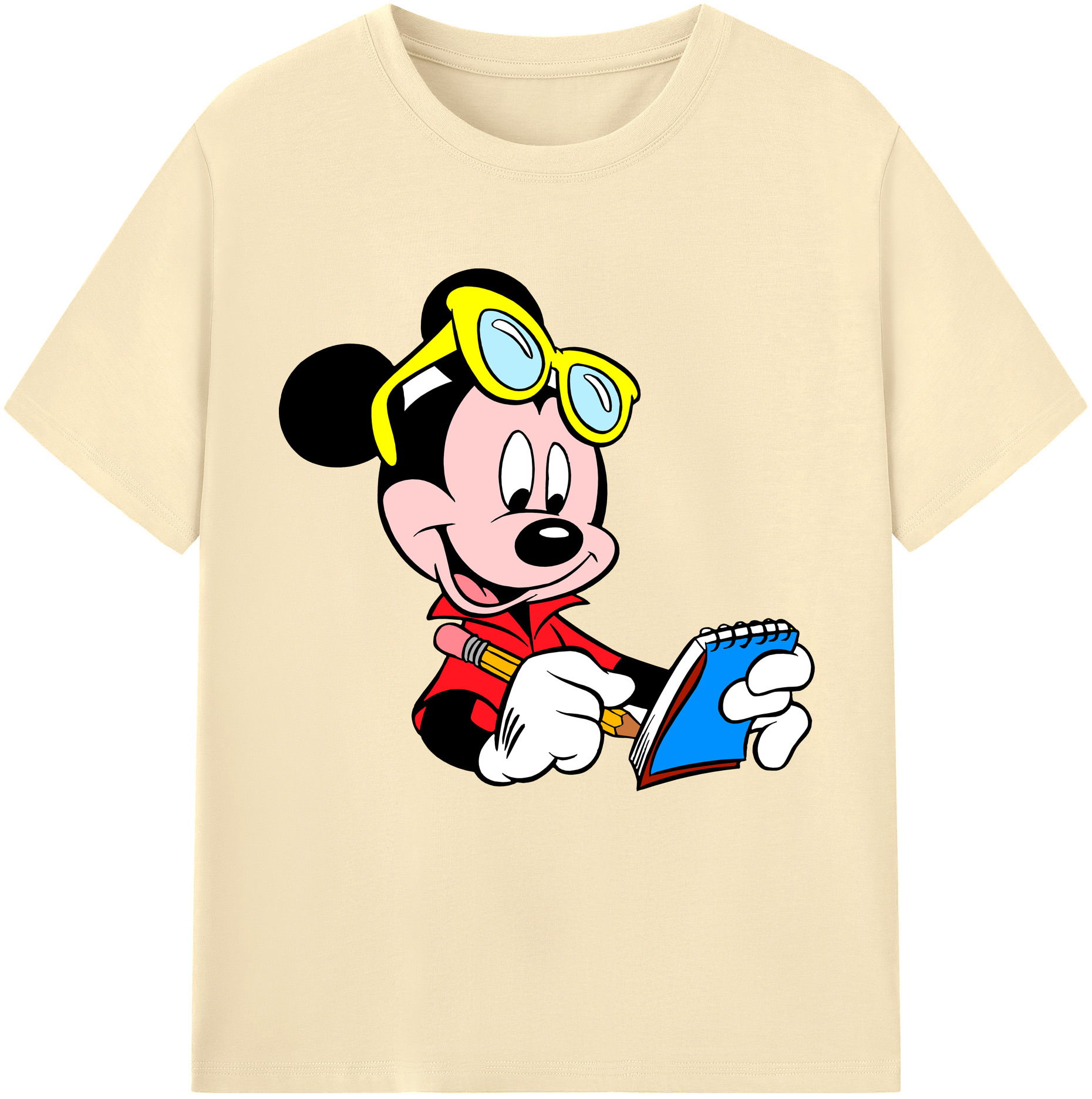 （画像用） ミッキーマウス Mickey Mouse 綿100％半袖Tシャツ（フロントプリント）