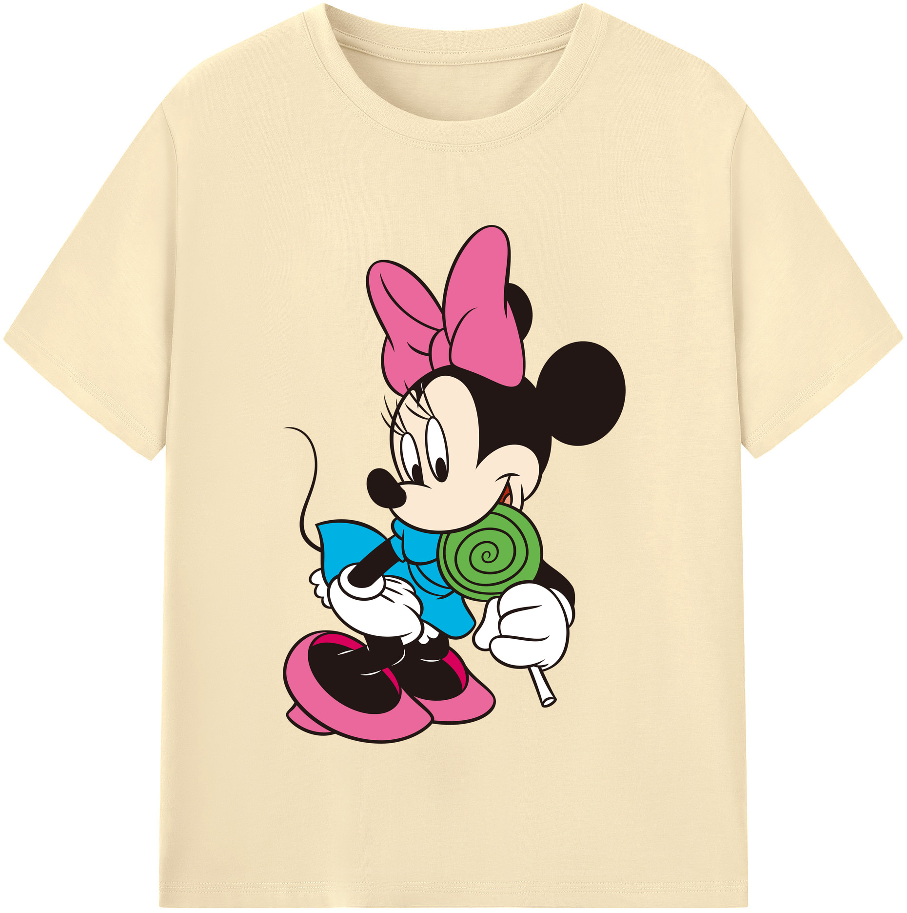 （画像用） ミッキーマウス Mickey Mouse 綿100％半袖Tシャツ（フロントプリント）