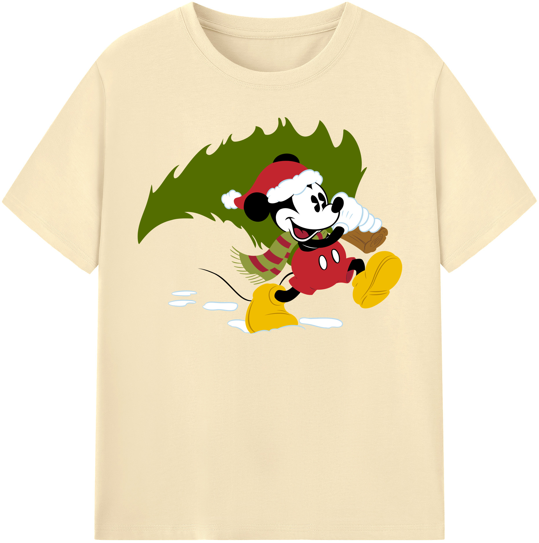 （画像用） ミッキーマウス Mickey Mouse 綿100％半袖Tシャツ（フロントプリント）