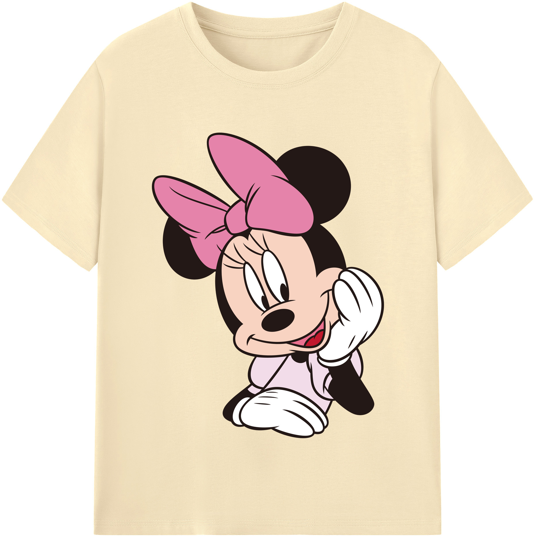 （画像用） ミッキーマウス Mickey Mouse 綿100％半袖Tシャツ（フロントプリント）