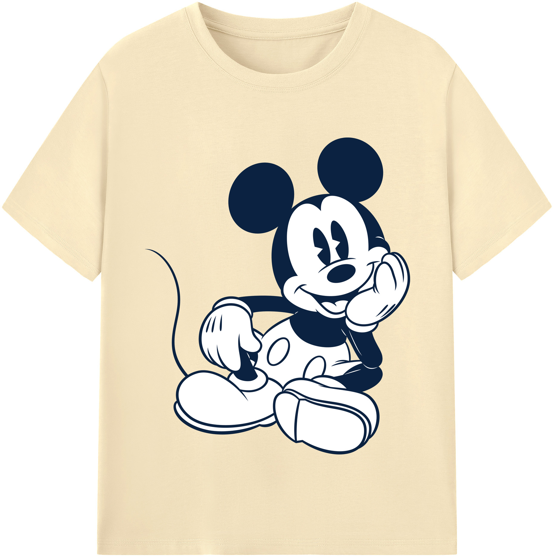 （画像用） ミッキーマウス Mickey Mouse 綿100％半袖Tシャツ（フロントプリント）