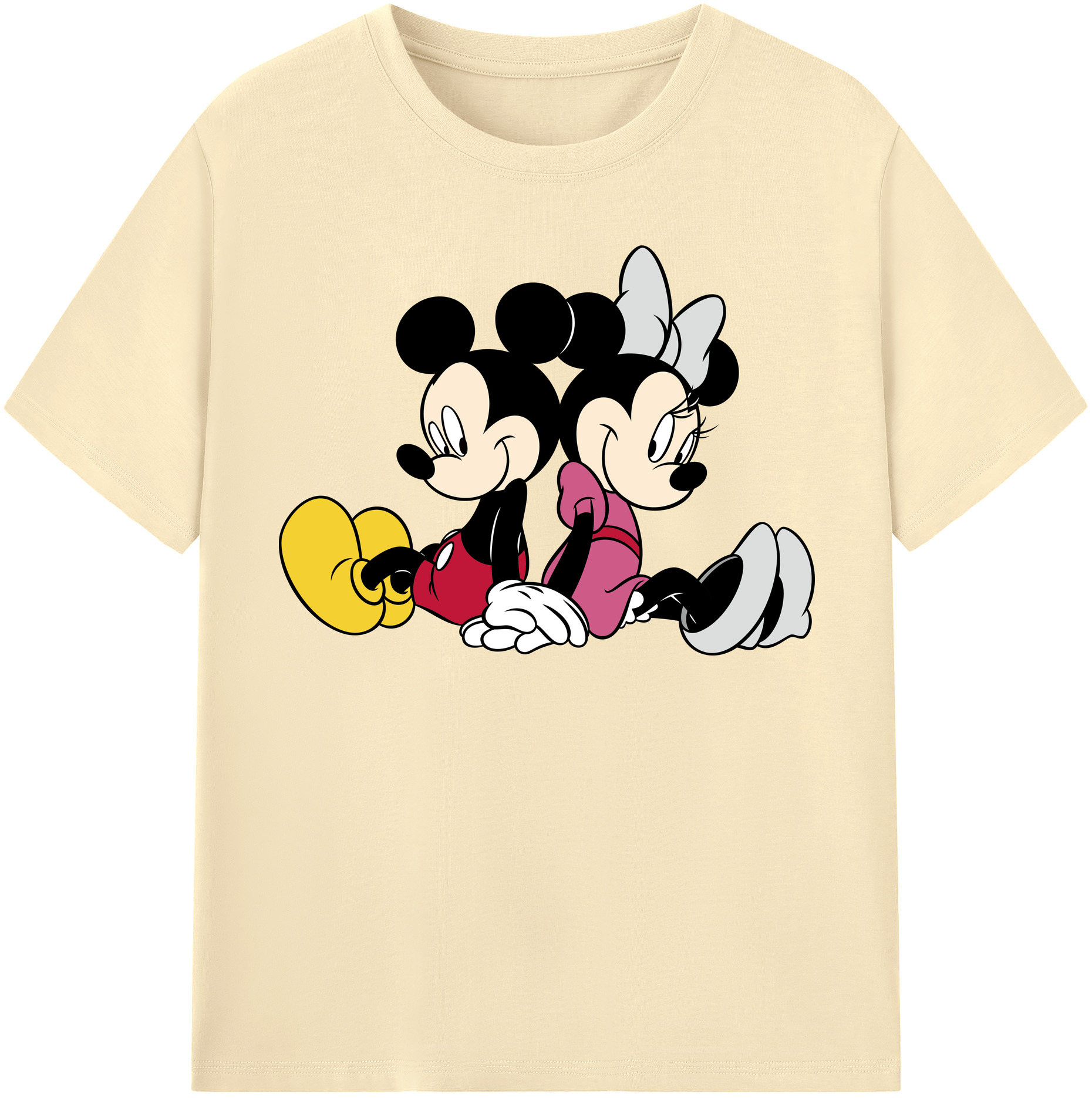 （画像用） ミッキーマウス Mickey Mouse 綿100％半袖Tシャツ（フロントプリント）