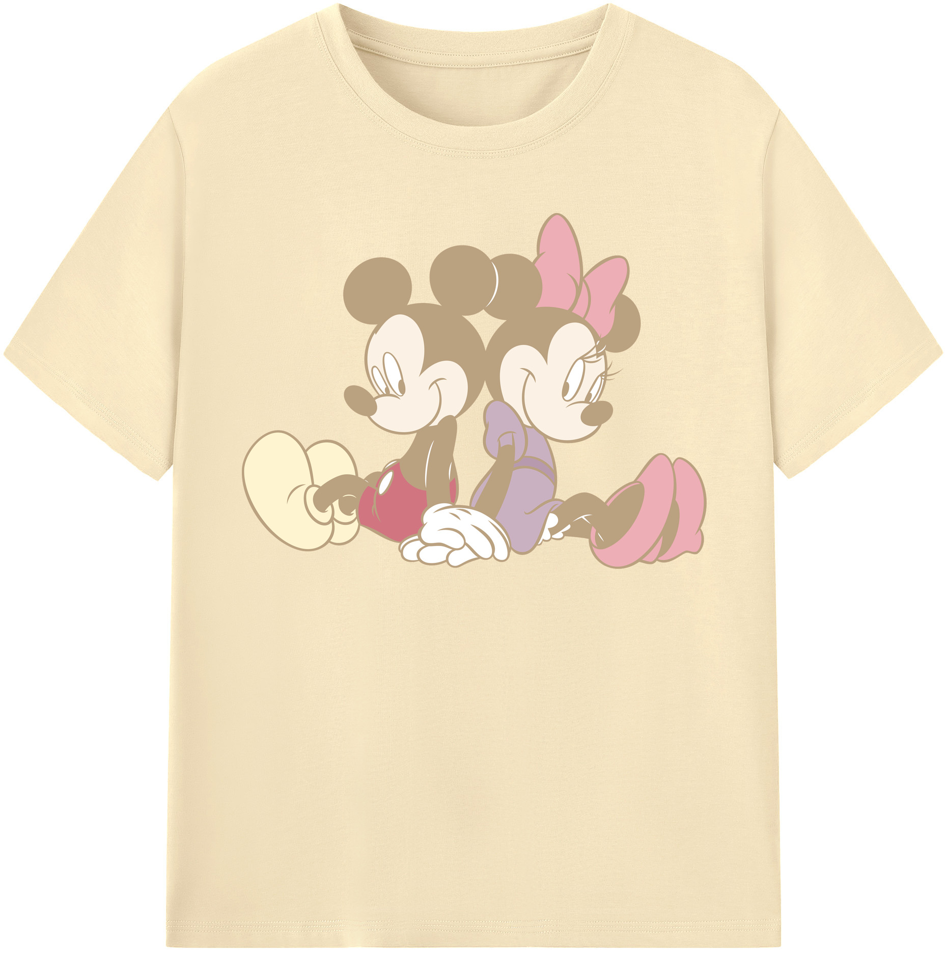 （画像用） ミッキーマウス Mickey Mouse 綿100％半袖Tシャツ（フロントプリント）