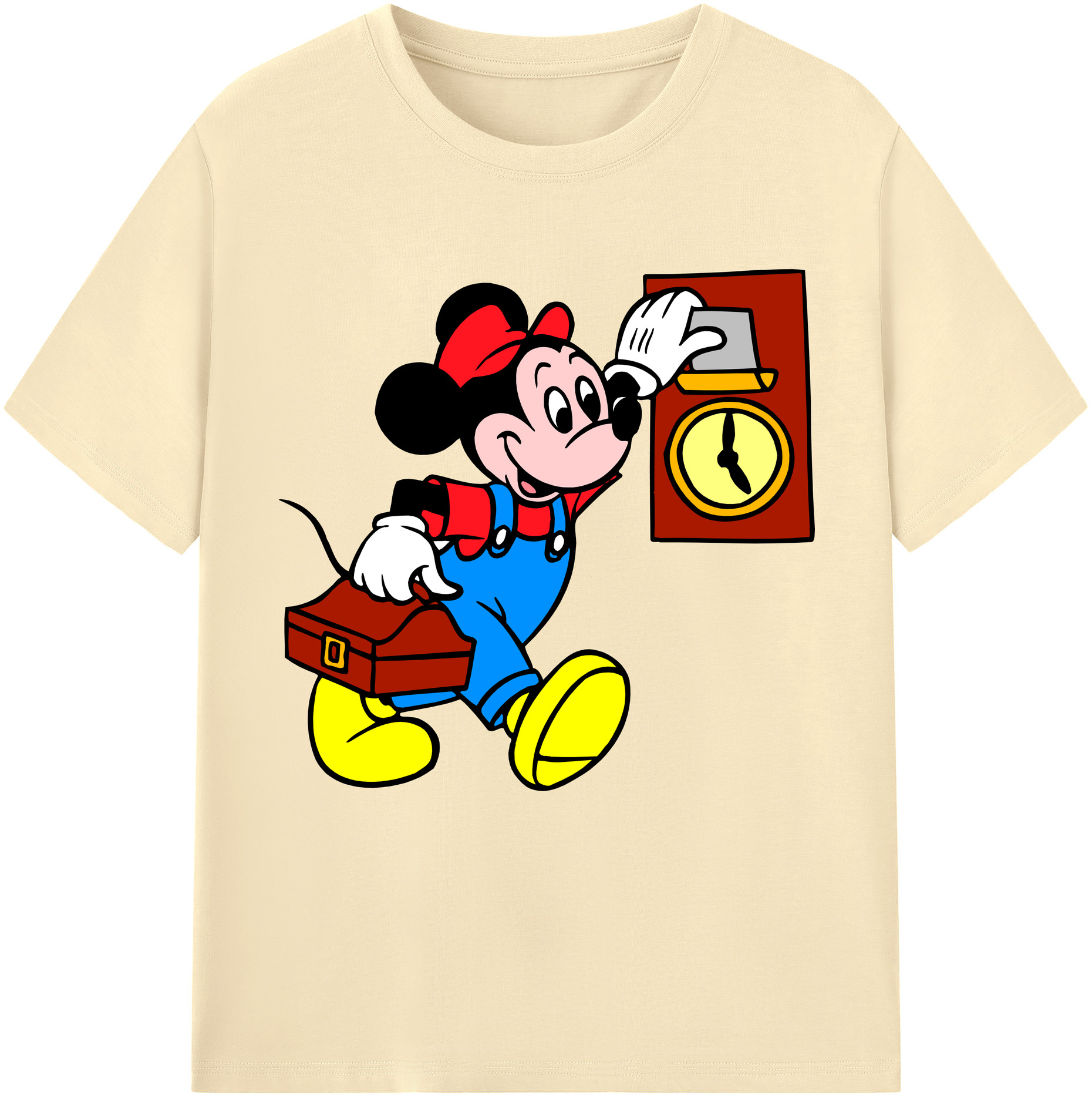 （画像用） ミッキーマウス Mickey Mouse 綿100％半袖Tシャツ（フロントプリント）
