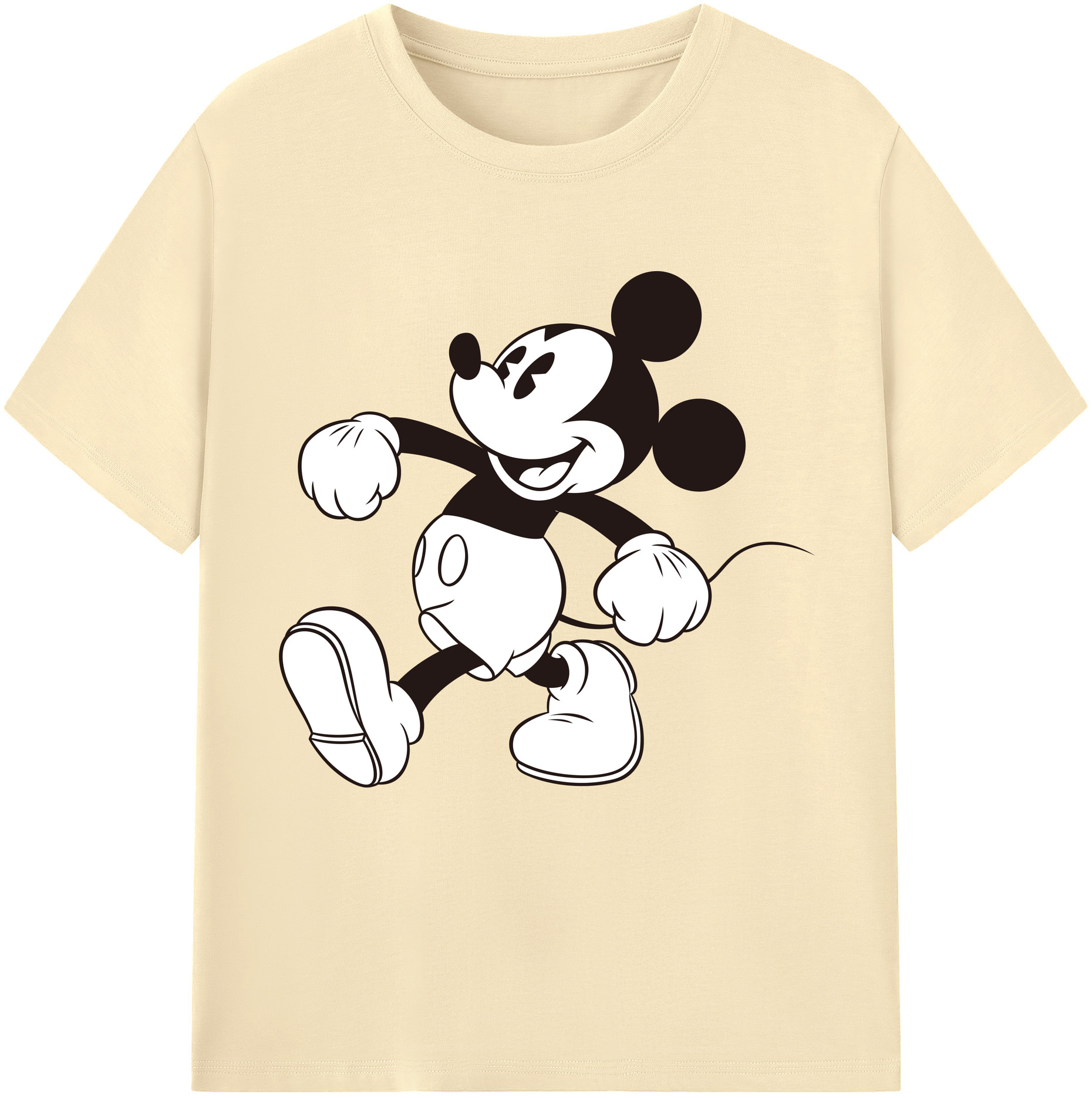 （画像用） ミッキーマウス Mickey Mouse 綿100％半袖Tシャツ（フロントプリント）