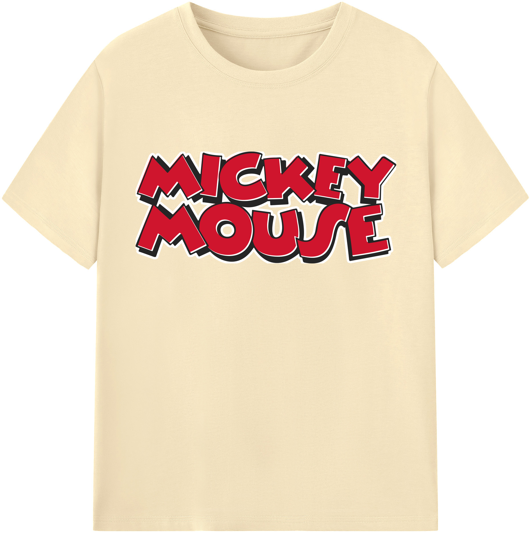 （画像用） ミッキーマウス Mickey Mouse 綿100％半袖Tシャツ（フロントプリント）