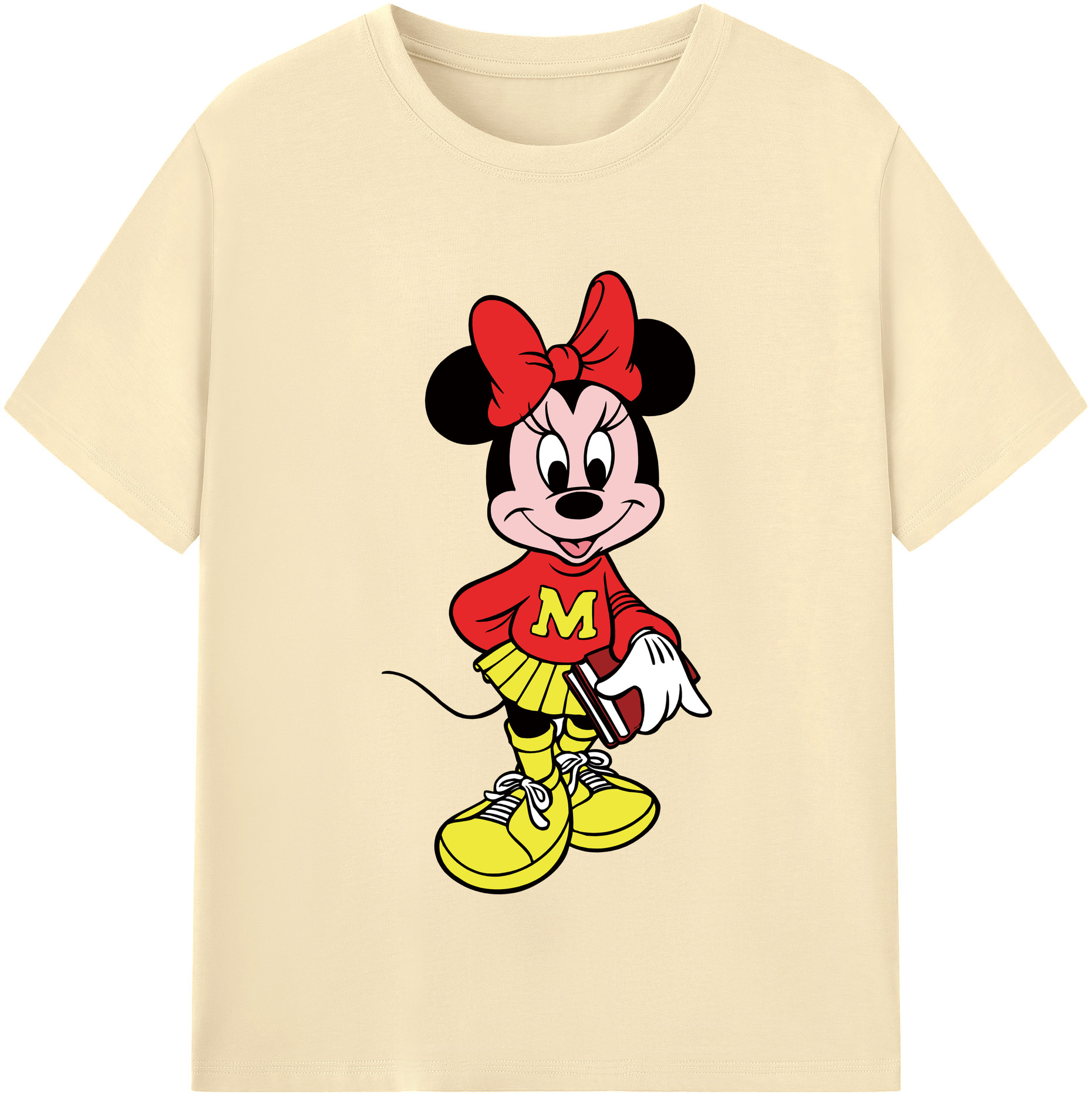 （画像用） ミッキーマウス Mickey Mouse 綿100％半袖Tシャツ（フロントプリント）