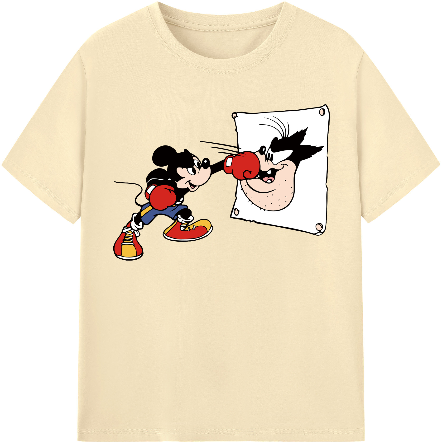 （画像用） ミッキーマウス Mickey Mouse 綿100％半袖Tシャツ（フロントプリント）