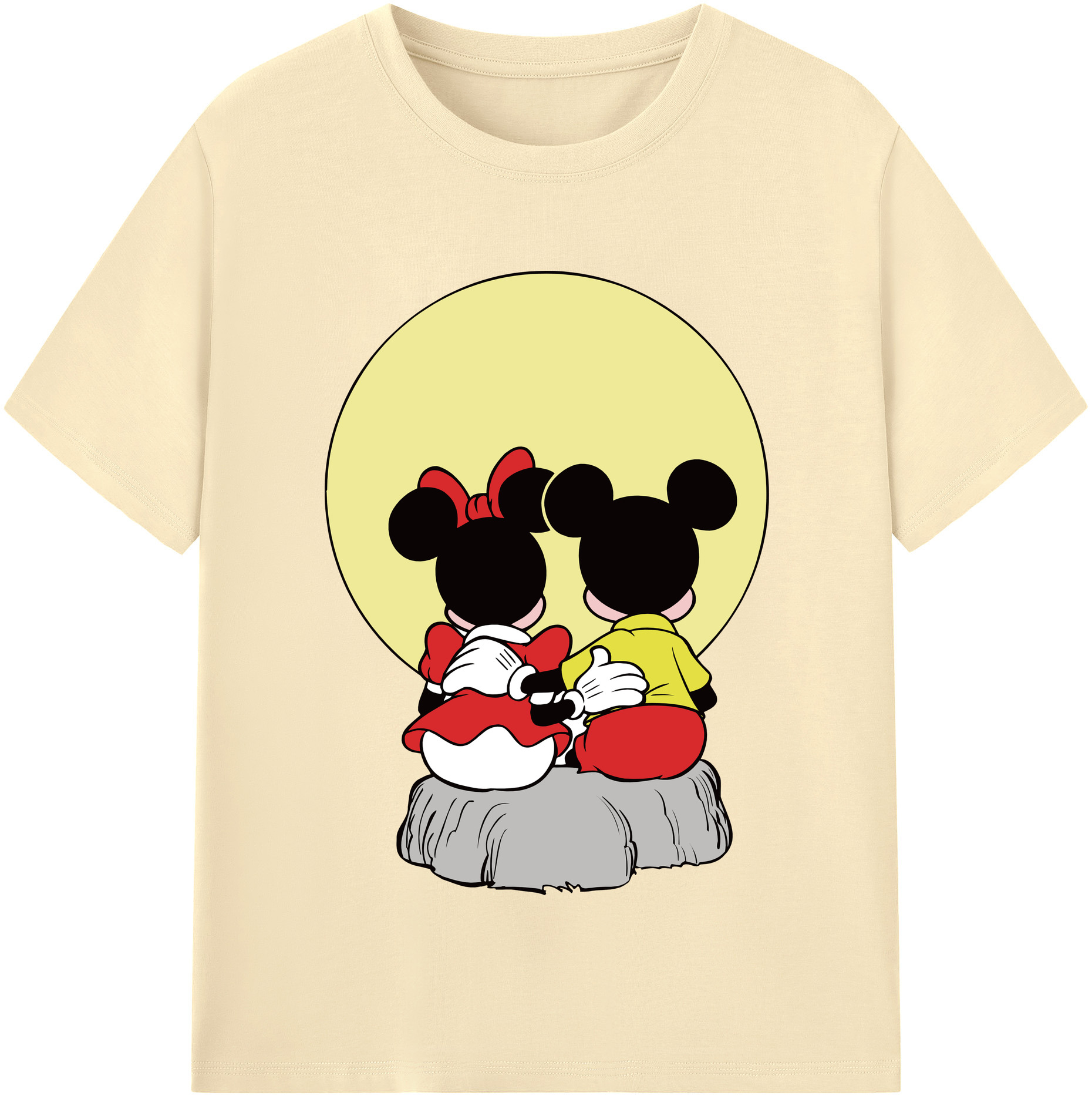 （画像用） ミッキーマウス Mickey Mouse 綿100％半袖Tシャツ（フロントプリント）
