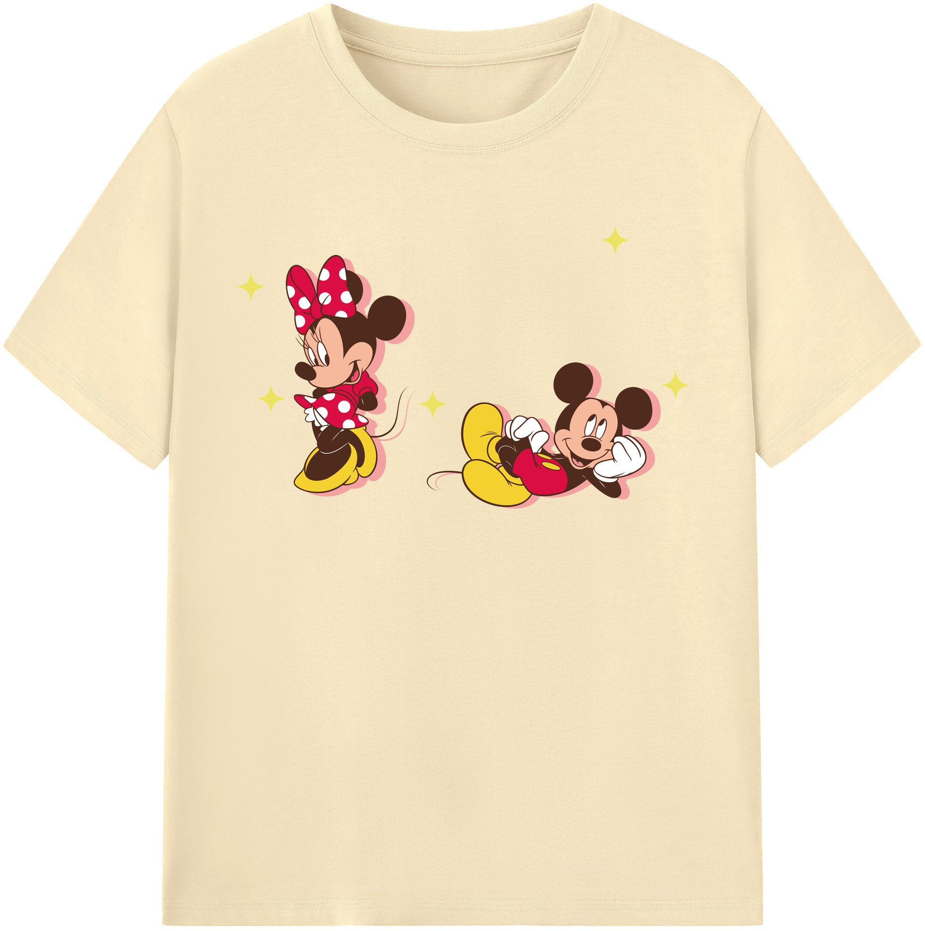 （画像用） ミッキーマウス Mickey Mouse 綿100％半袖Tシャツ（フロントプリント）