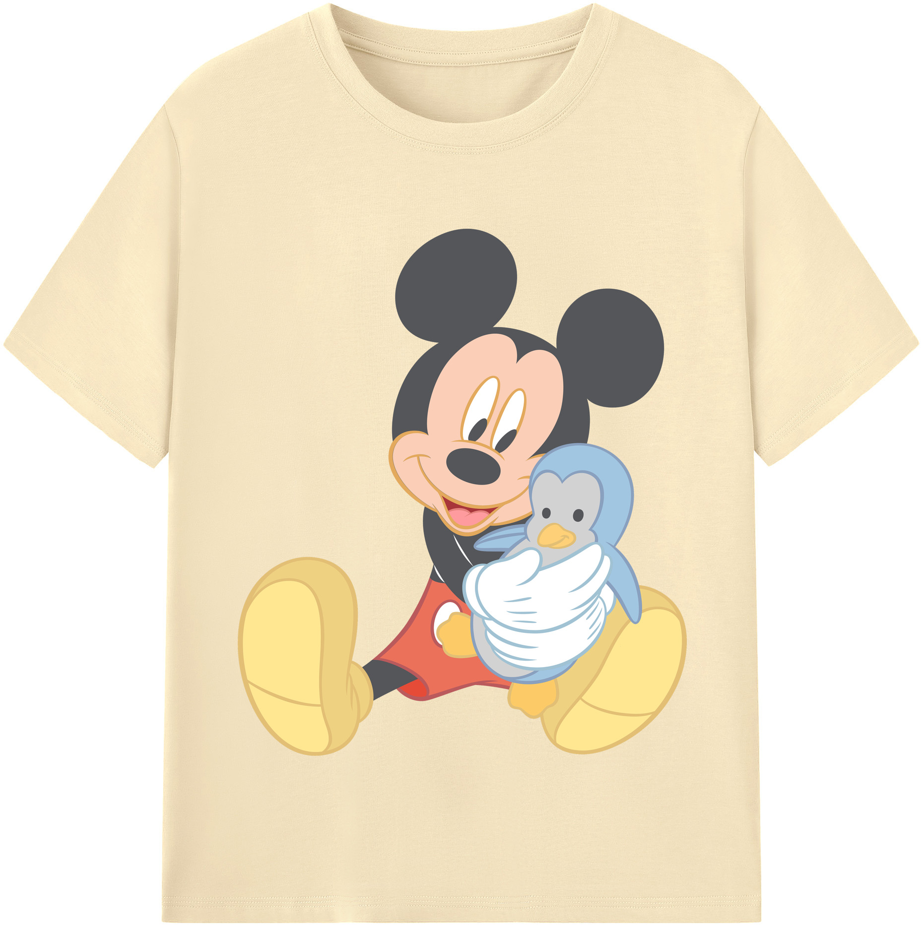 （画像用） ミッキーマウス Mickey Mouse 綿100％半袖Tシャツ（フロントプリント）