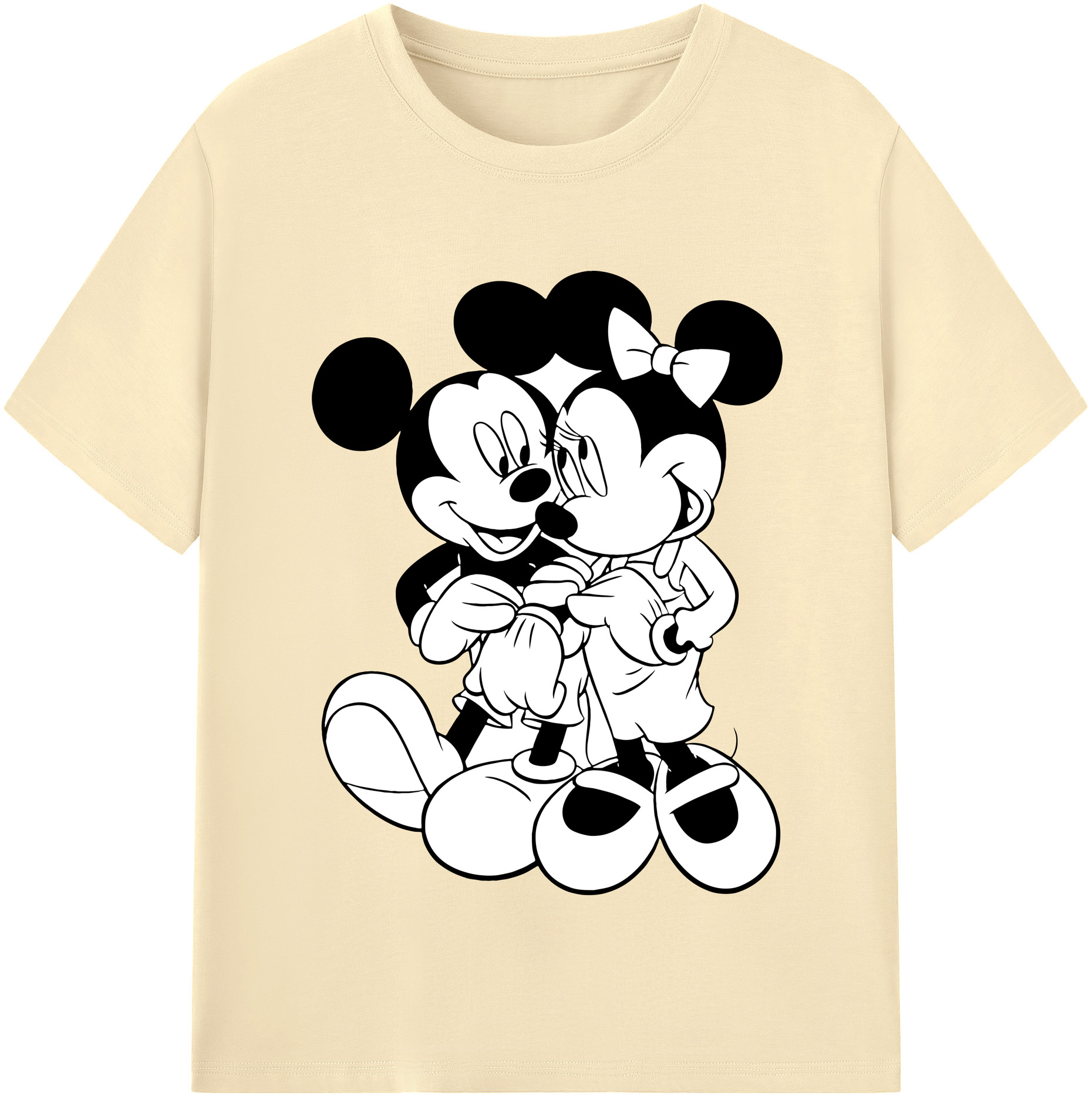 （画像用） ミッキーマウス Mickey Mouse 綿100％半袖Tシャツ（フロントプリント）