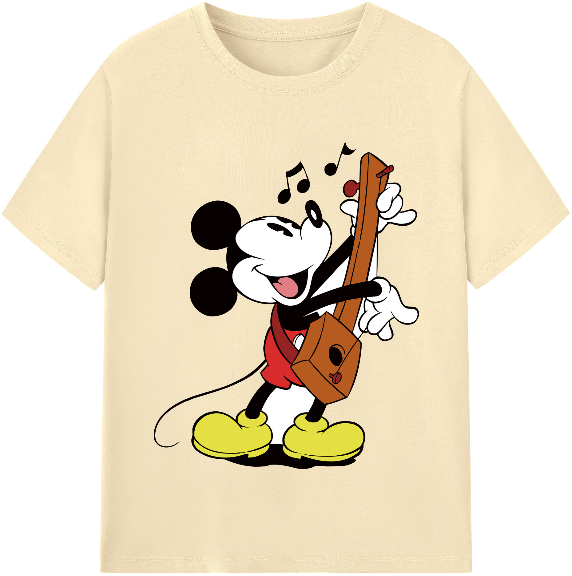 （画像用） ミッキーマウス Mickey Mouse 綿100％半袖Tシャツ（フロントプリント）