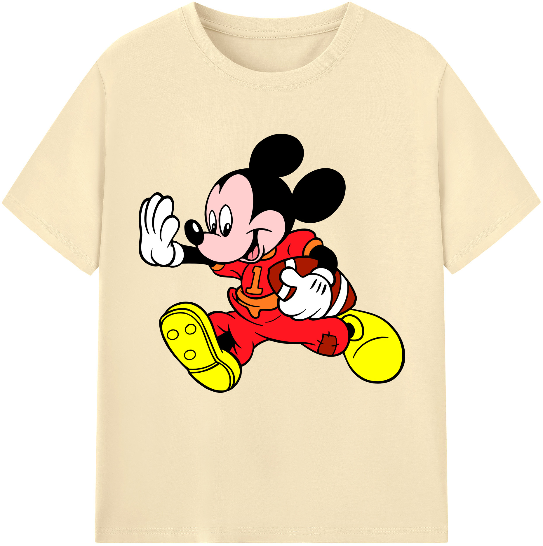 （画像用） ミッキーマウス Mickey Mouse 綿100％半袖Tシャツ（フロントプリント）