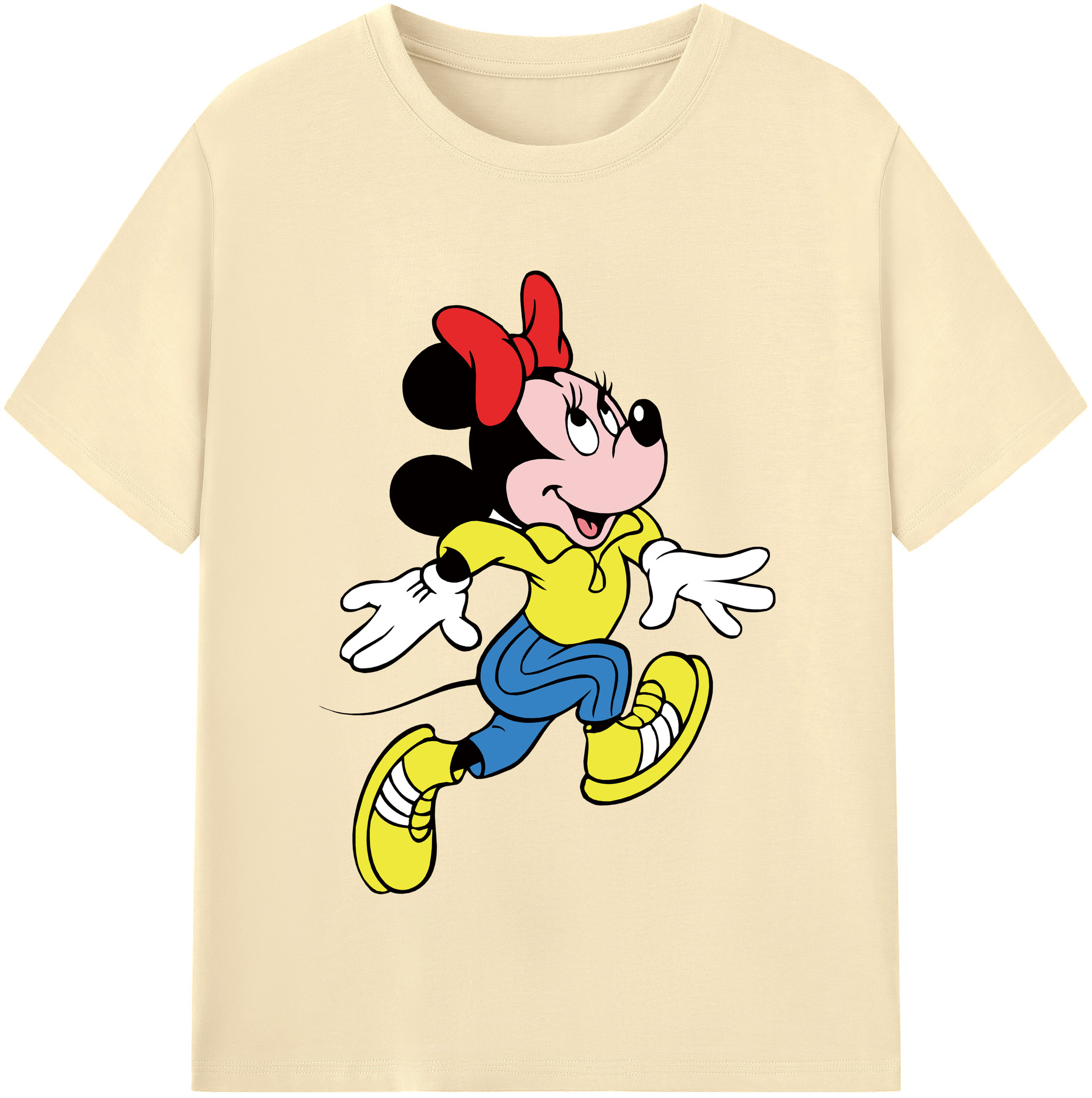 （画像用） ミッキーマウス Mickey Mouse 綿100％半袖Tシャツ（フロントプリント）