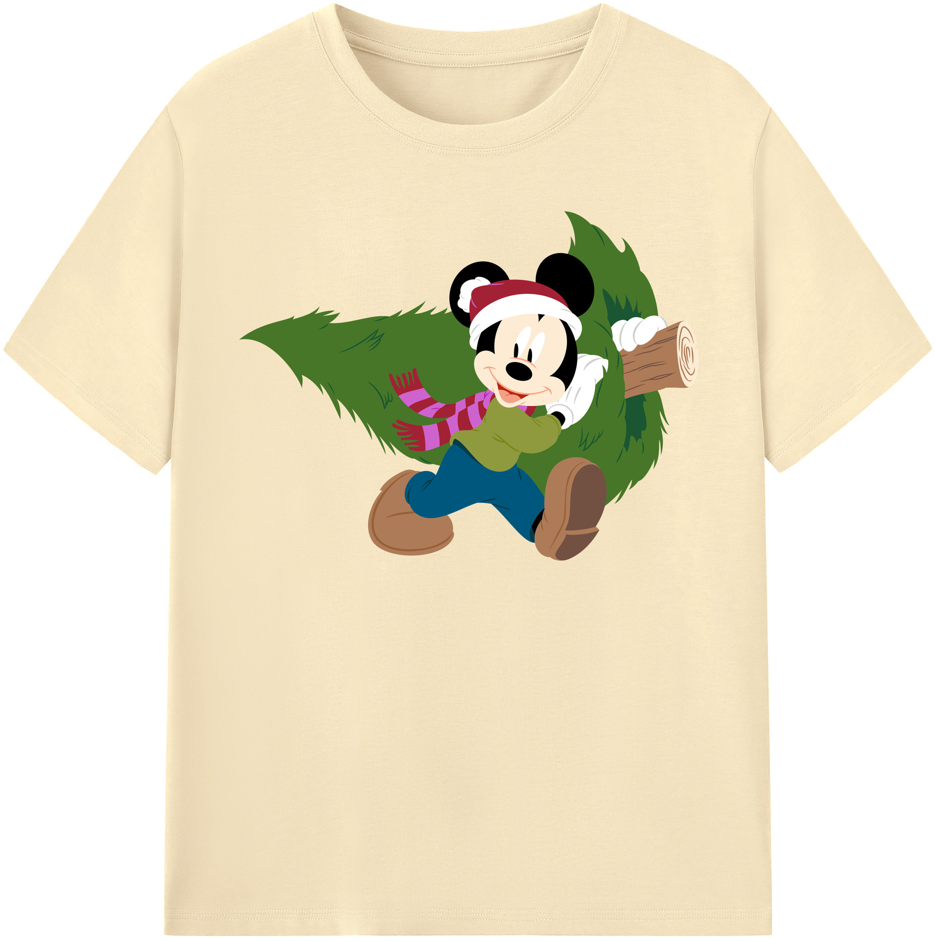 （画像用） ミッキーマウス Mickey Mouse 綿100％半袖Tシャツ（フロントプリント）