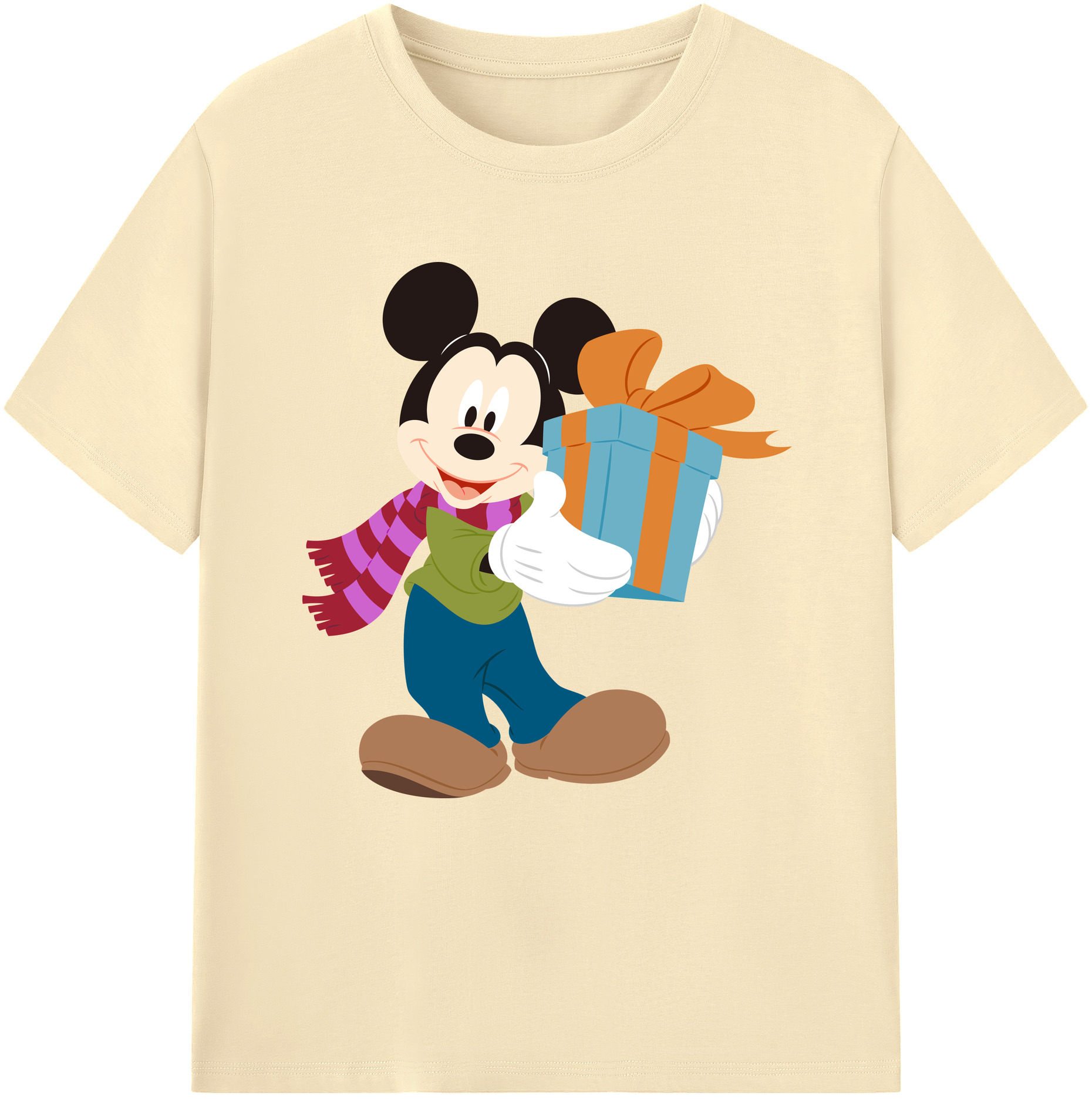 （画像用） ミッキーマウス Mickey Mouse 綿100％半袖Tシャツ（フロントプリント）