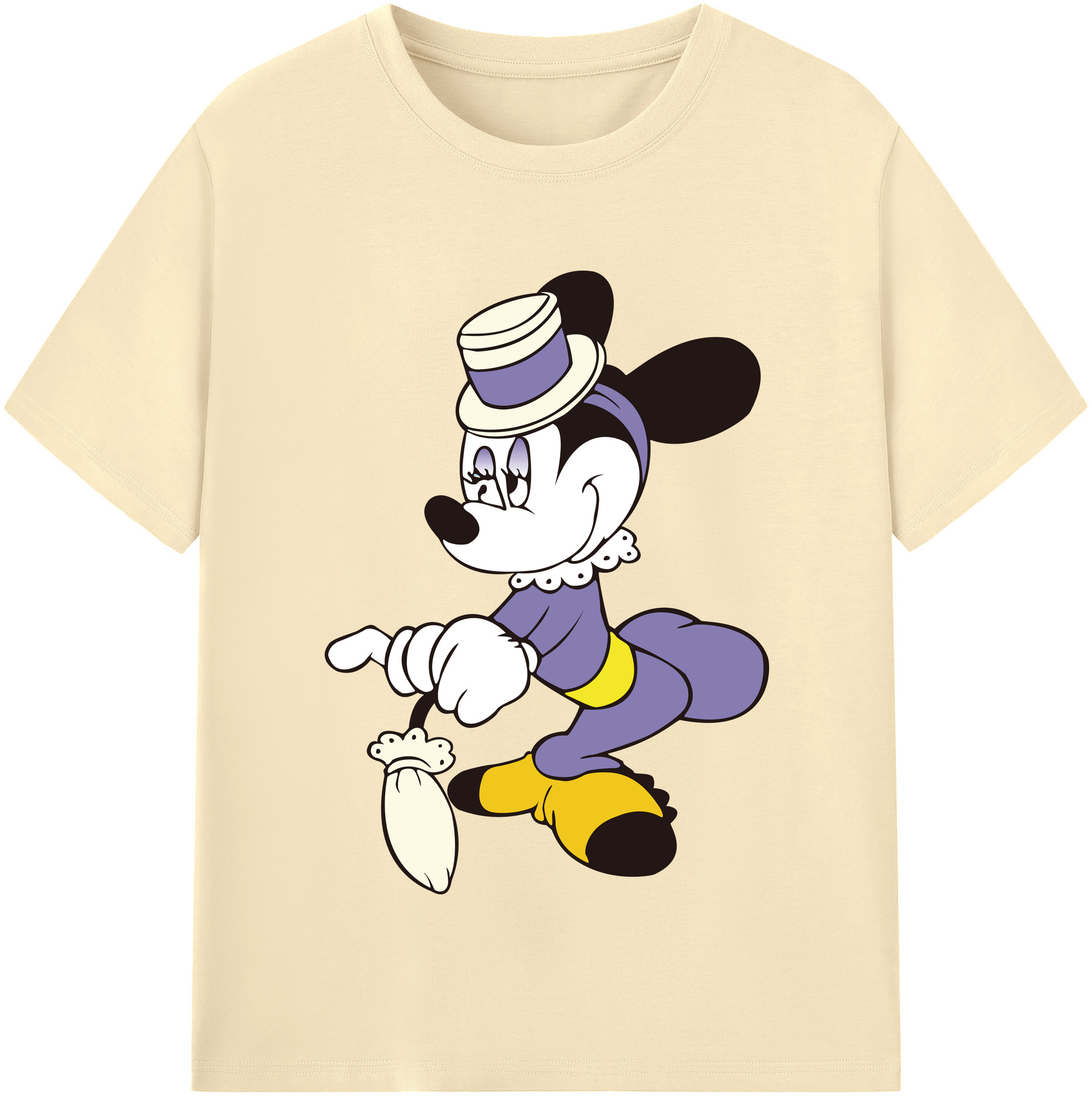 （画像用） ミッキーマウス Mickey Mouse 綿100％半袖Tシャツ（フロントプリント）