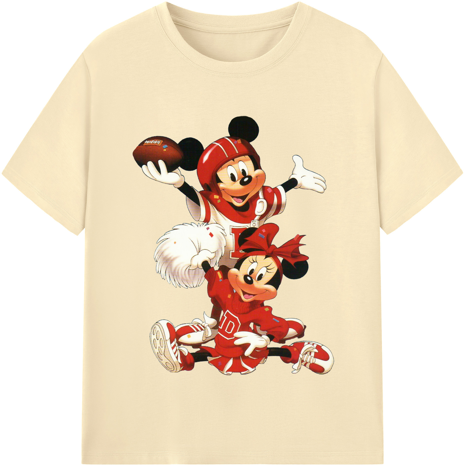 （画像用） ミッキーマウス Mickey Mouse 綿100％半袖Tシャツ（フロントプリント）