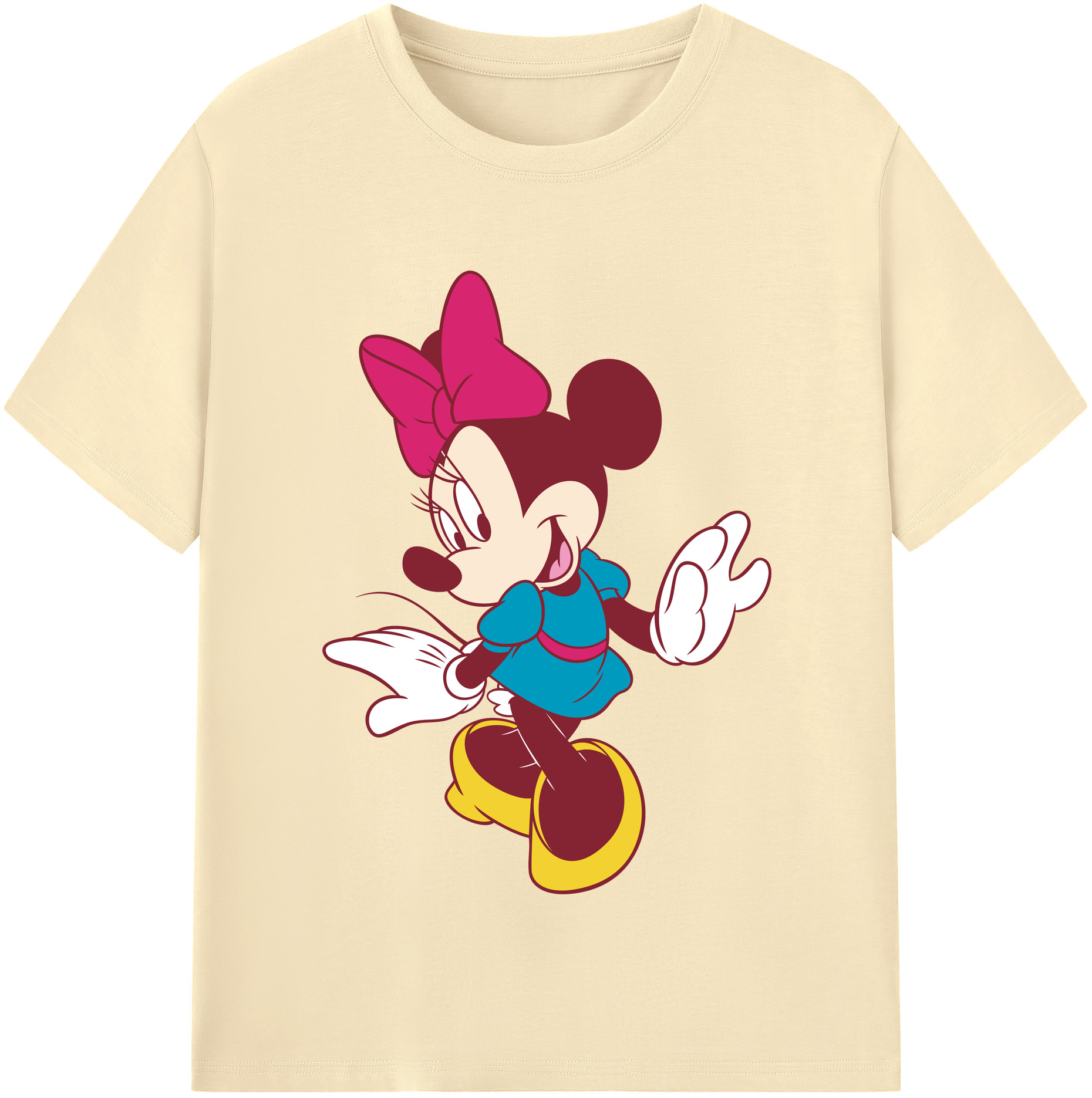 （画像用） ミッキーマウス Mickey Mouse 綿100％半袖Tシャツ（フロントプリント）