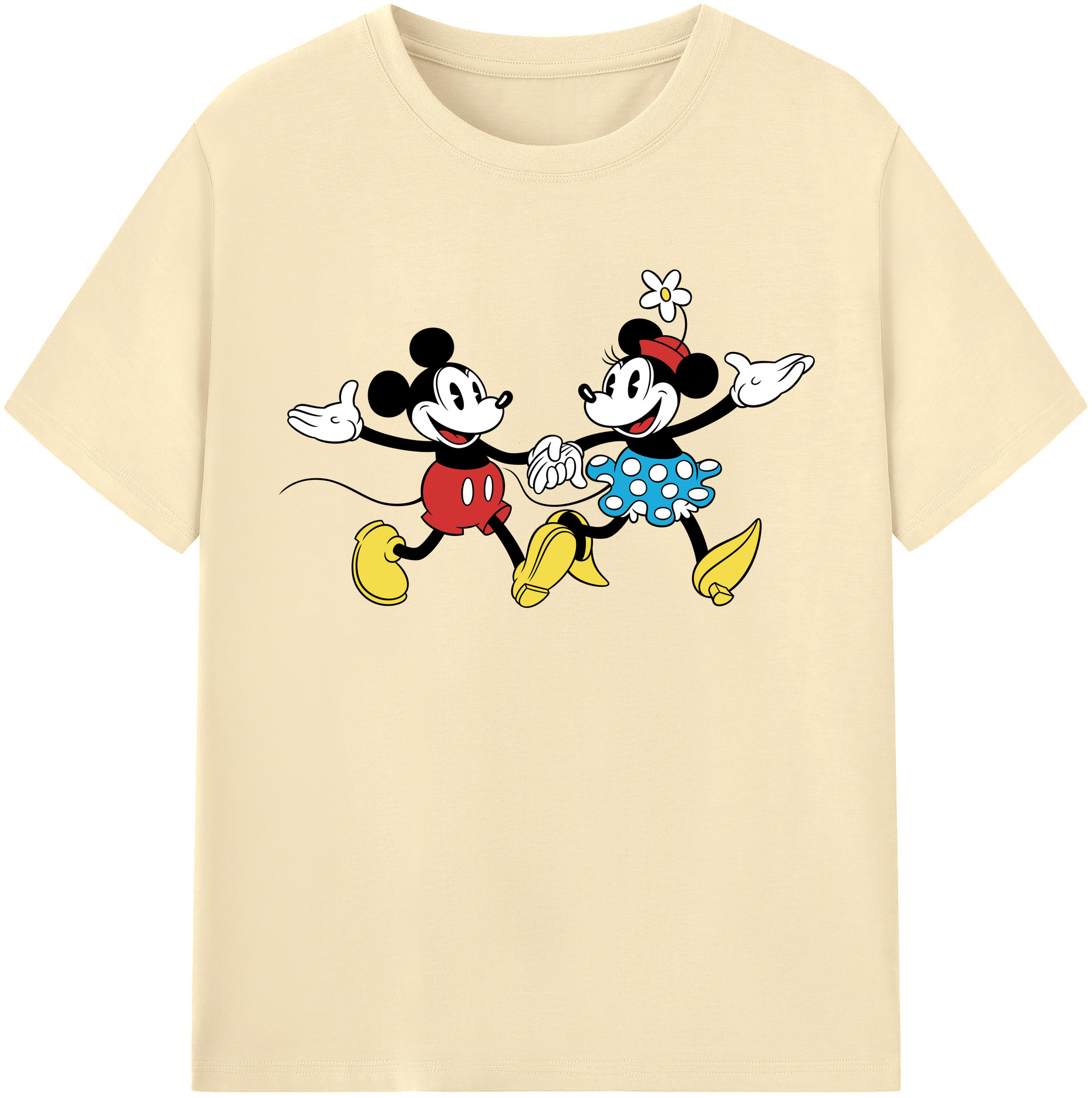 （画像用） ミッキーマウス Mickey Mouse 綿100％半袖Tシャツ（フロントプリント）