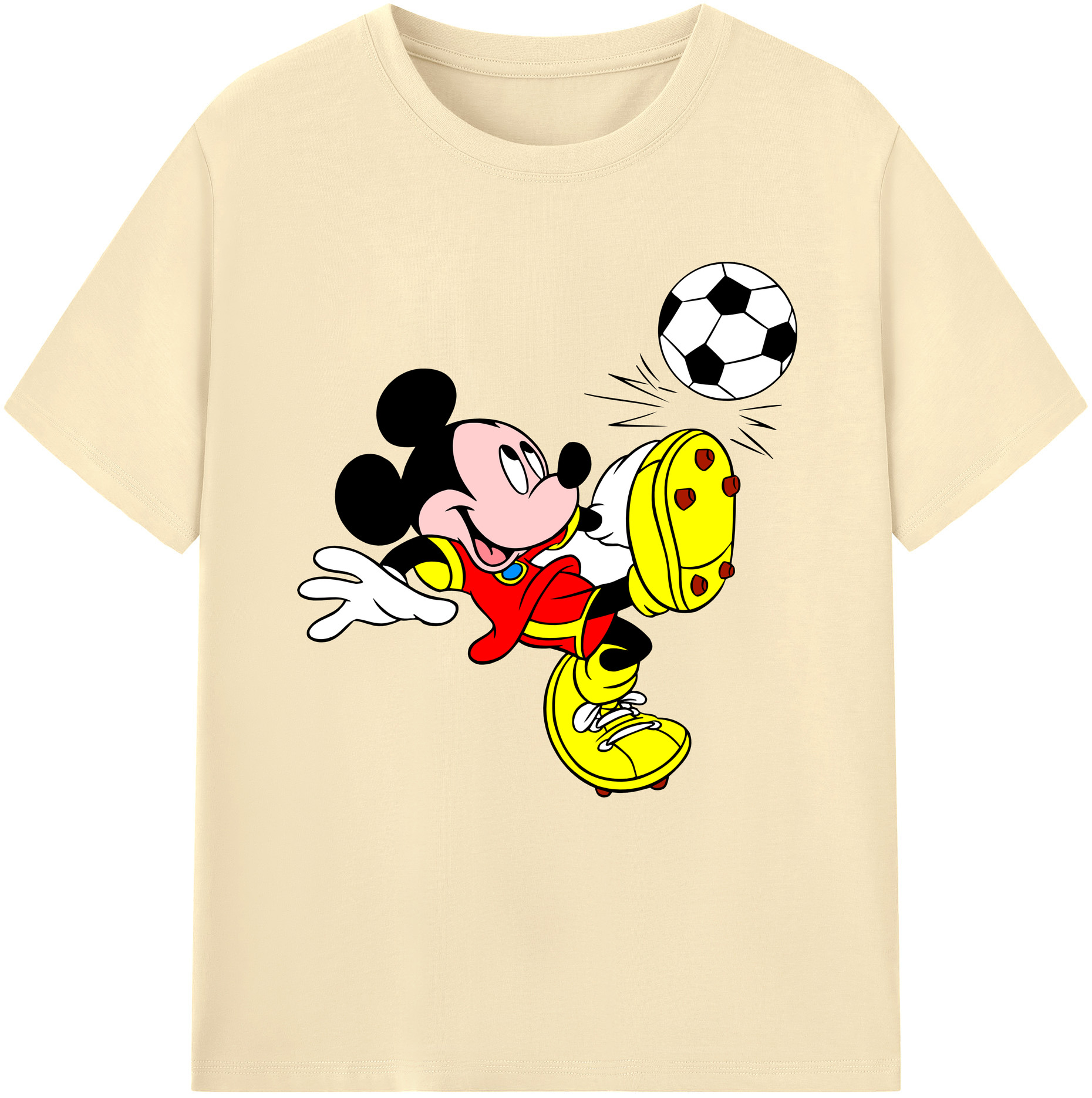 （画像用） ミッキーマウス Mickey Mouse 綿100％半袖Tシャツ（フロントプリント）