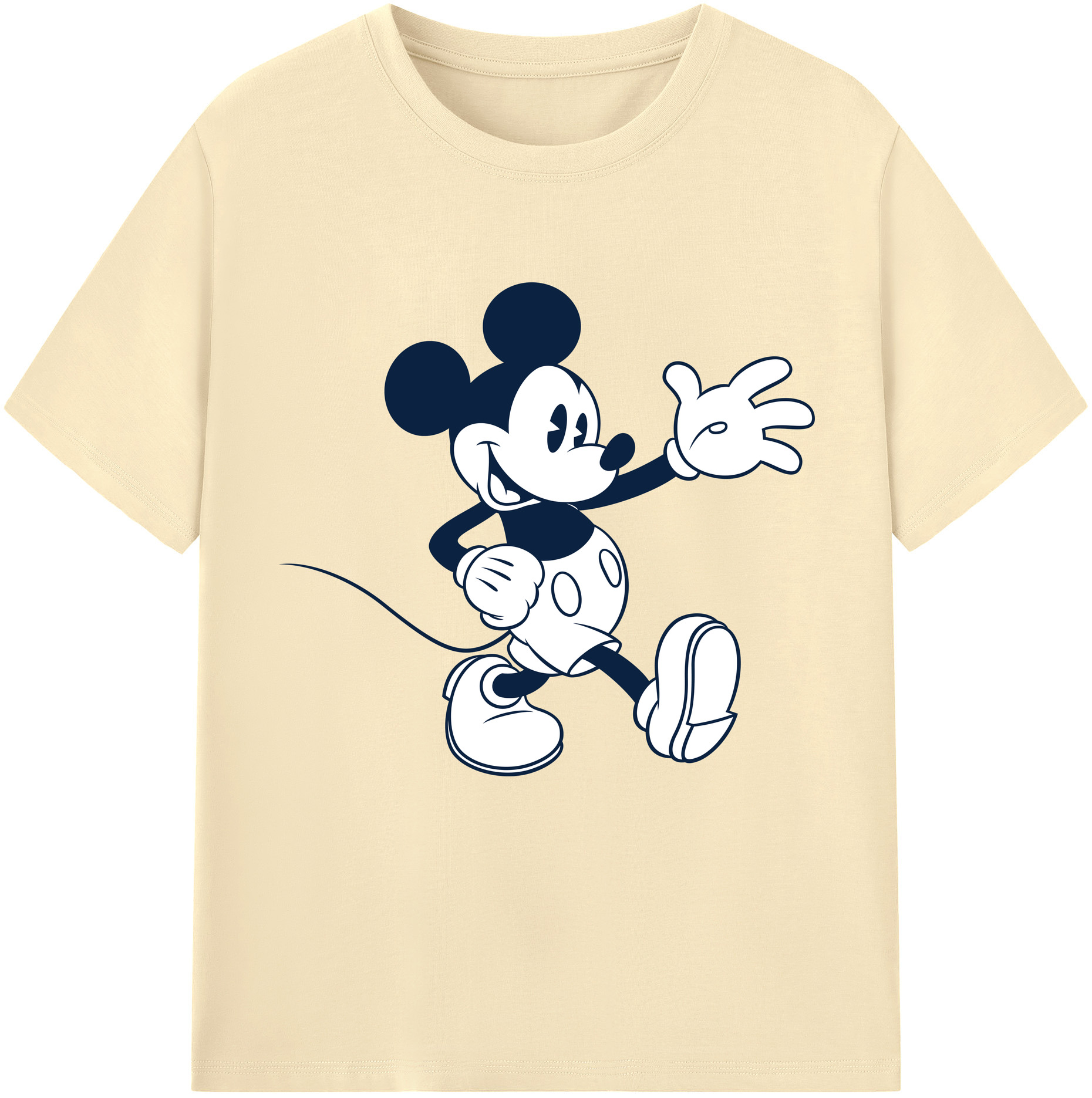 （画像用） ミッキーマウス Mickey Mouse 綿100％半袖Tシャツ（フロントプリント）