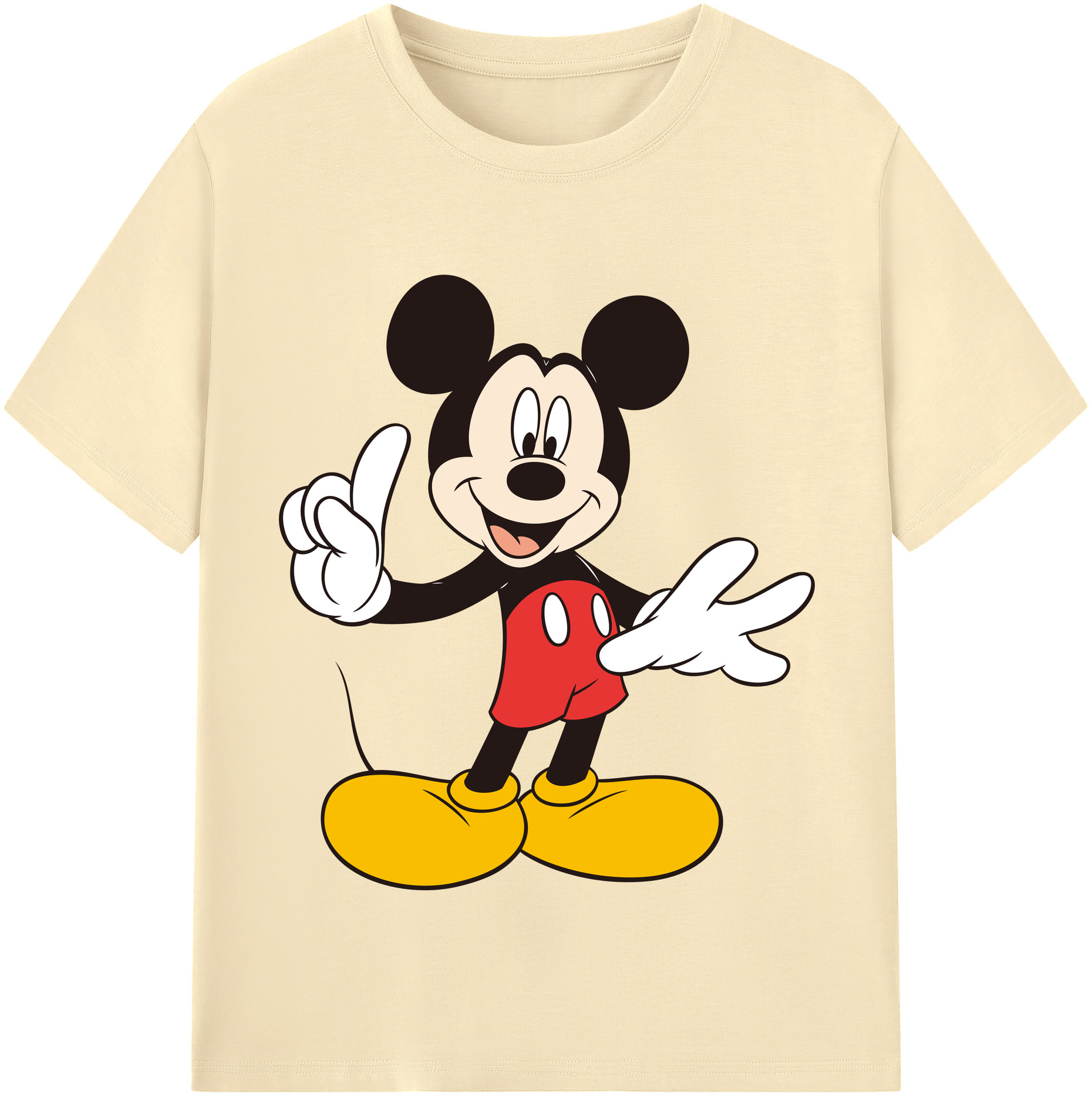 （画像用） ミッキーマウス Mickey Mouse 綿100％半袖Tシャツ（フロントプリント）