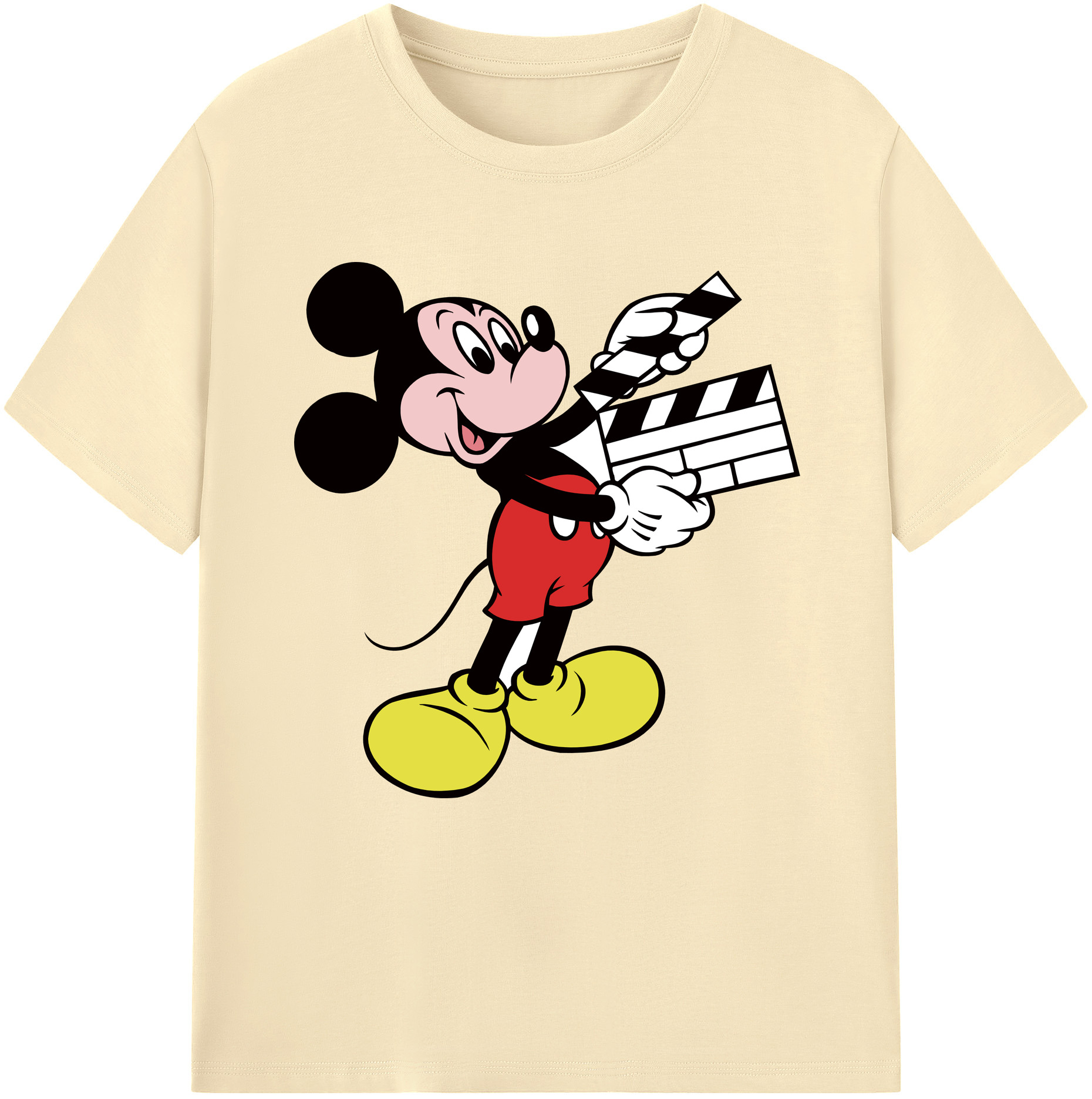 （画像用） ミッキーマウス Mickey Mouse 綿100％半袖Tシャツ（フロントプリント）