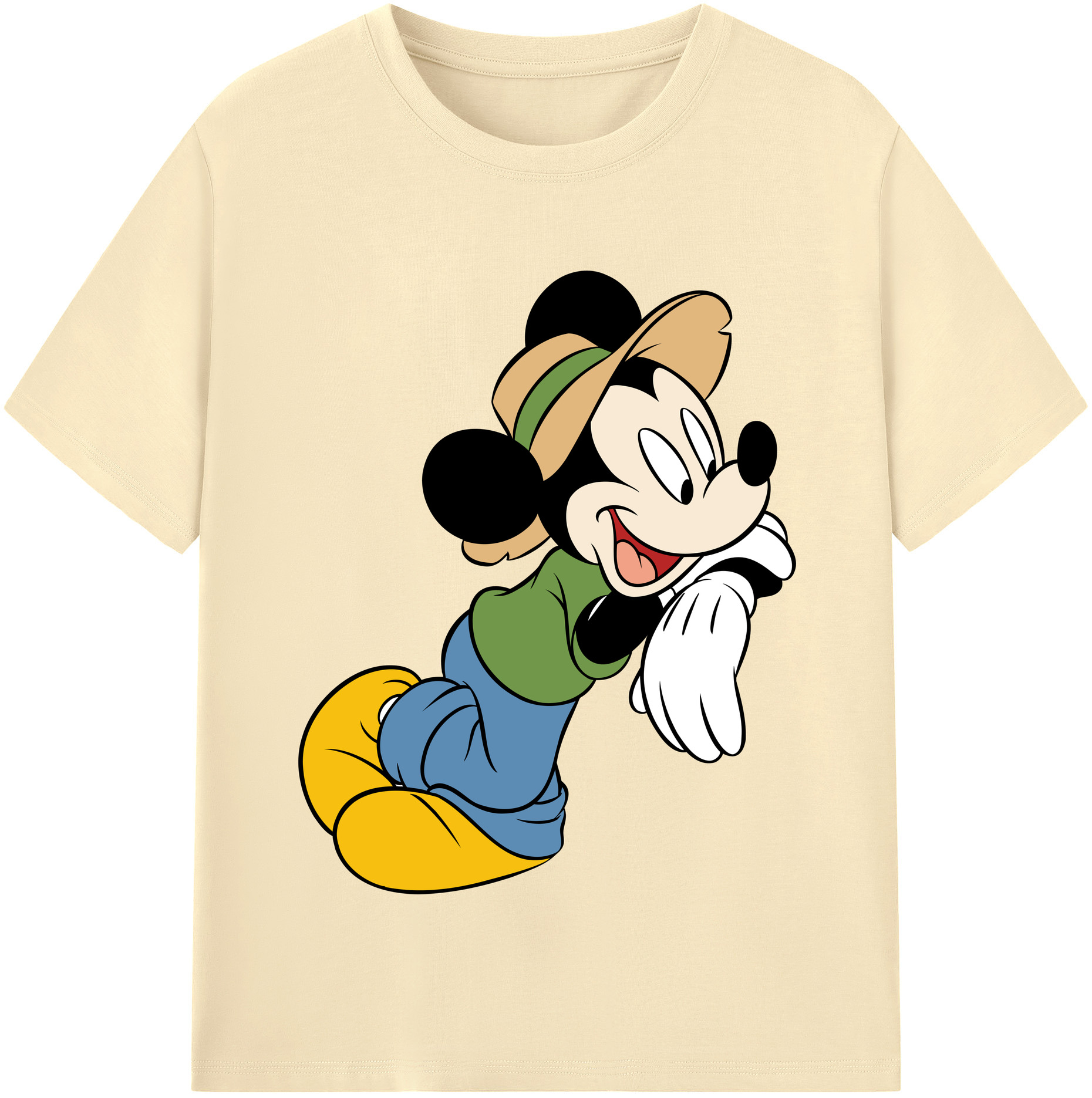 （画像用） ミッキーマウス Mickey Mouse 綿100％半袖Tシャツ（フロントプリント）