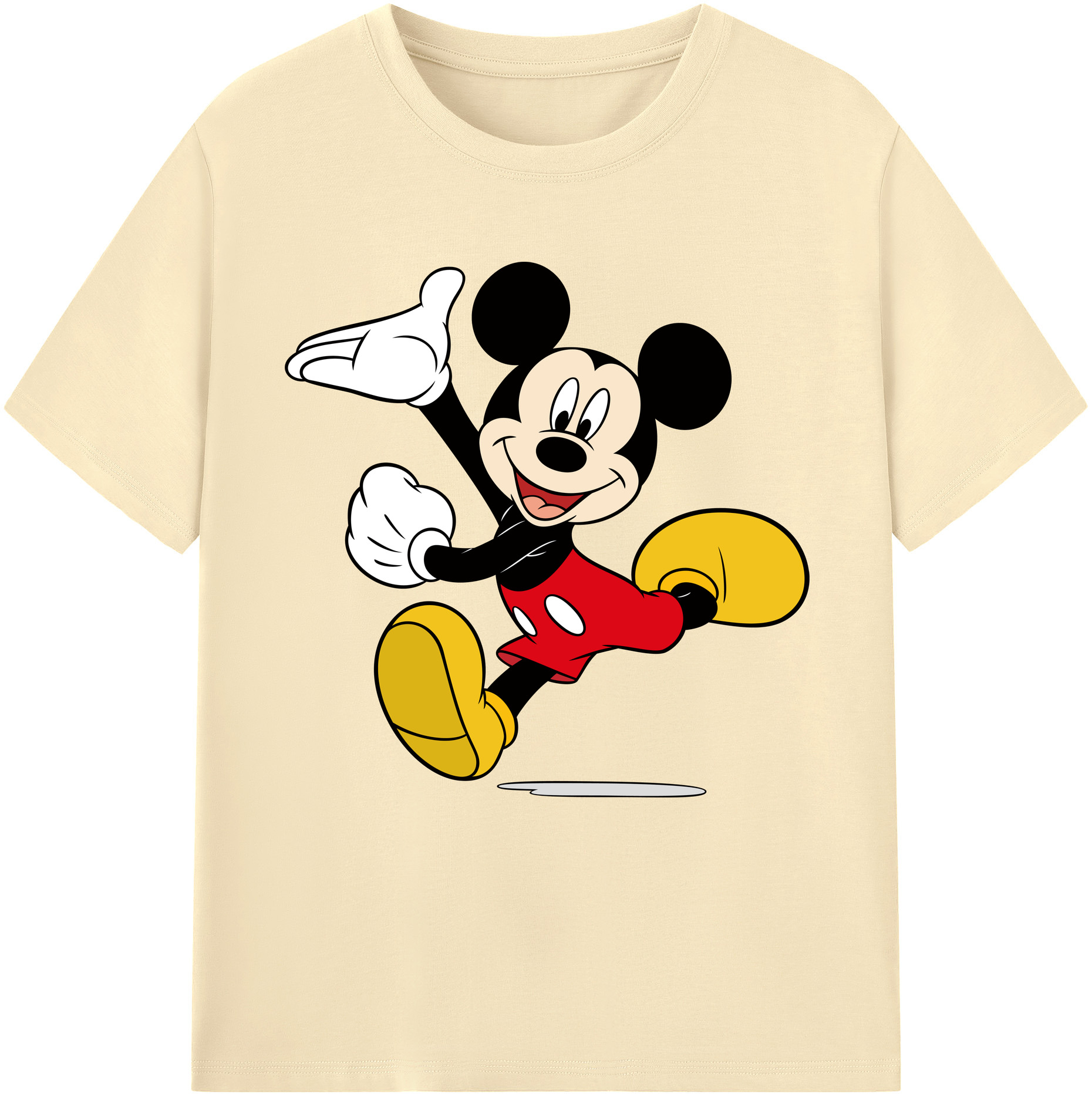 （画像用） ミッキーマウス Mickey Mouse 綿100％半袖Tシャツ（フロントプリント）
