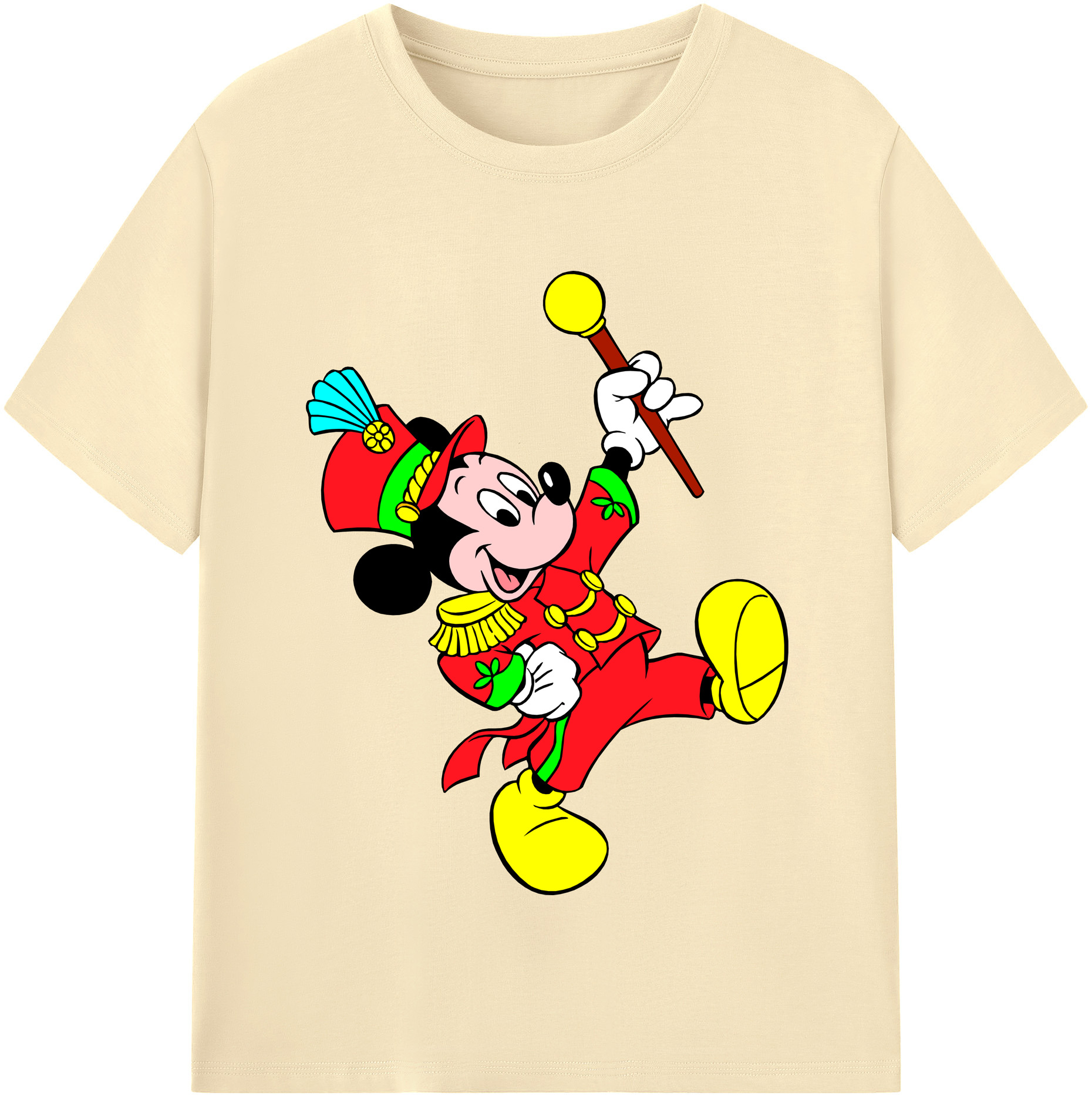 （画像用） ミッキーマウス Mickey Mouse 綿100％半袖Tシャツ（フロントプリント）