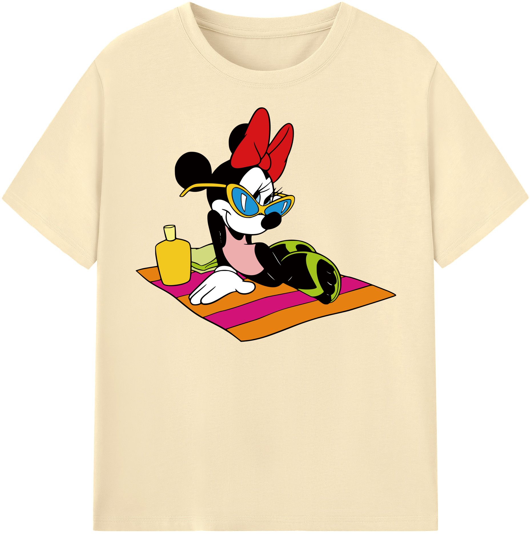 （画像用） ミッキーマウス Mickey Mouse 綿100％半袖Tシャツ（フロントプリント）