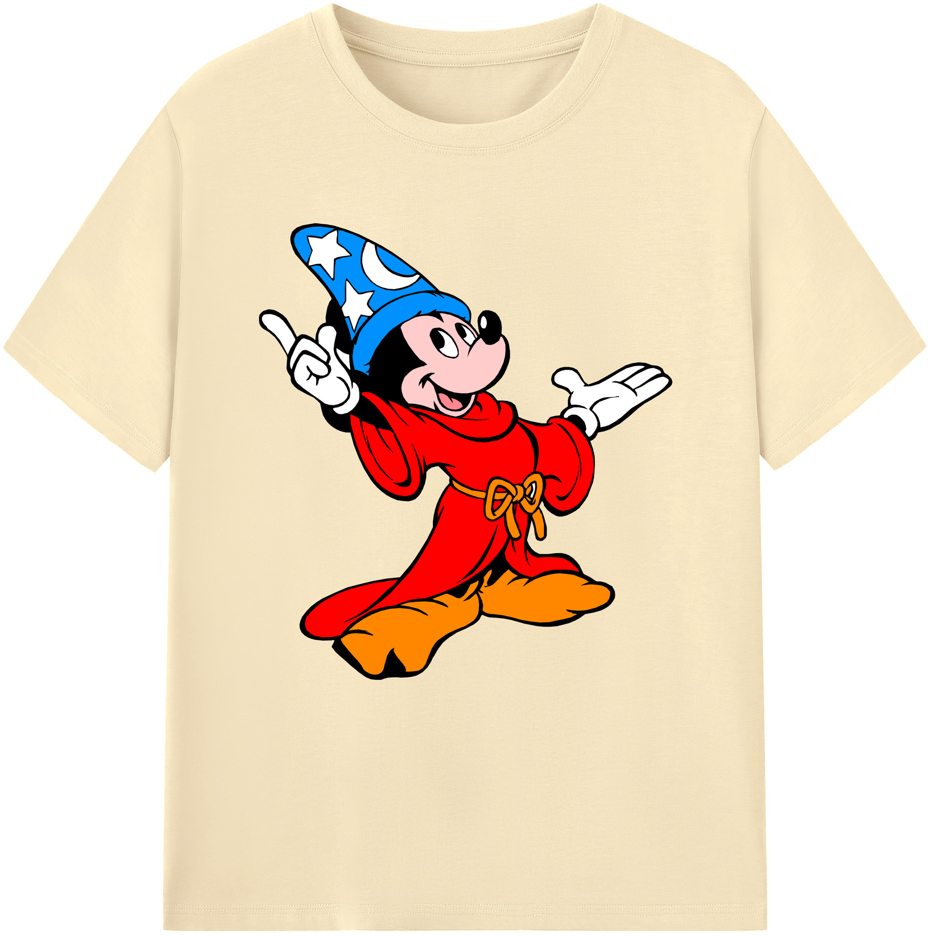 （画像用） ミッキーマウス Mickey Mouse 綿100％半袖Tシャツ（フロントプリント）